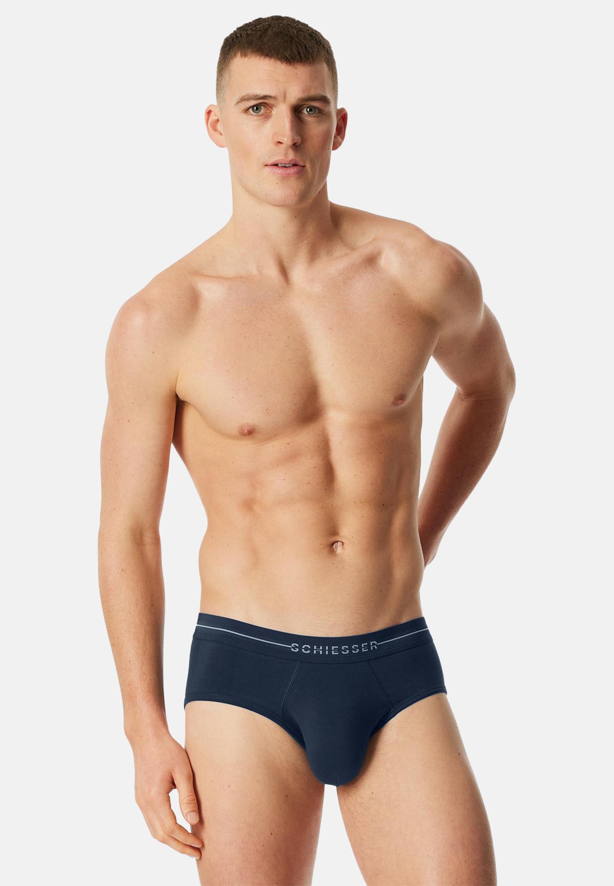 Schiesser Slip 6er Pack Cotton Flex (Spar-Set, 6-St) Rio Slip / Unterhose - Baumwolle - ohne Eingriff - Atmungsaktiv