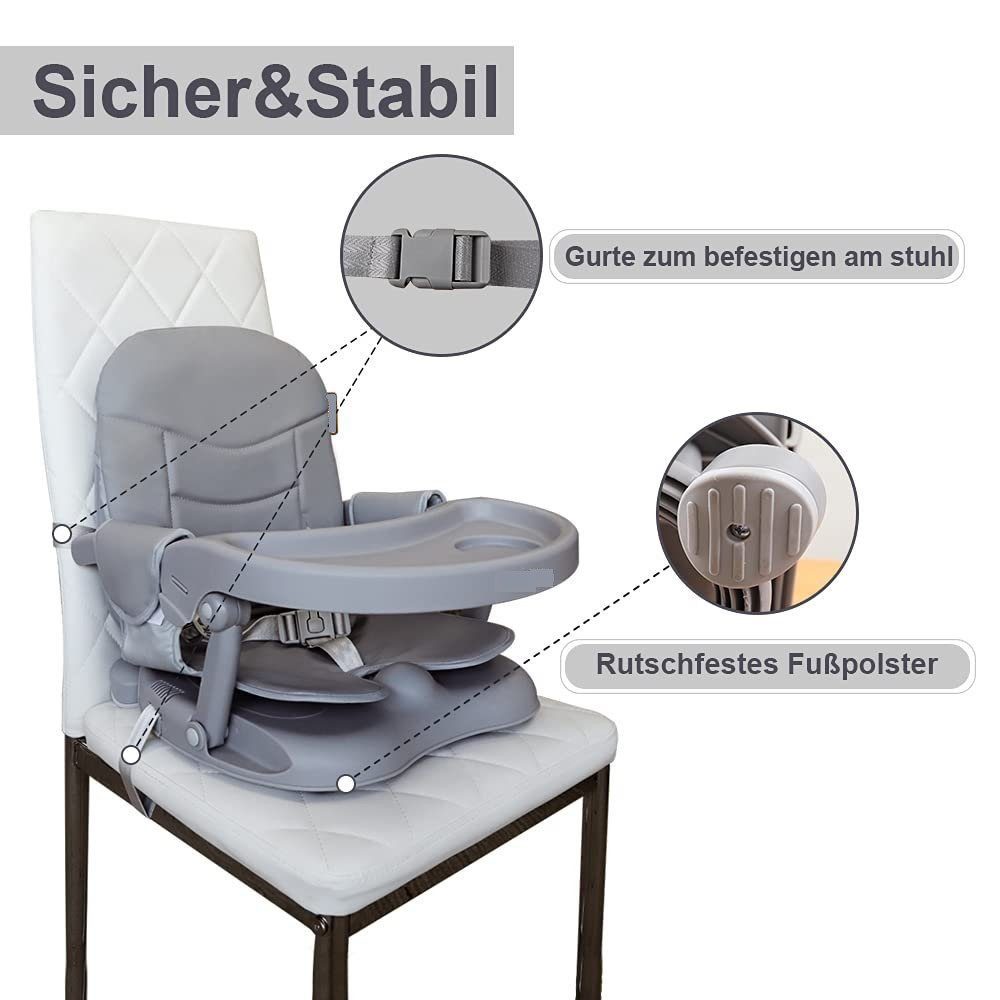 Ezebaby Reisehochstuhl Sitzerhöhung Tragbar Booster kinderstiz für Kinder – Bild 4 von 5