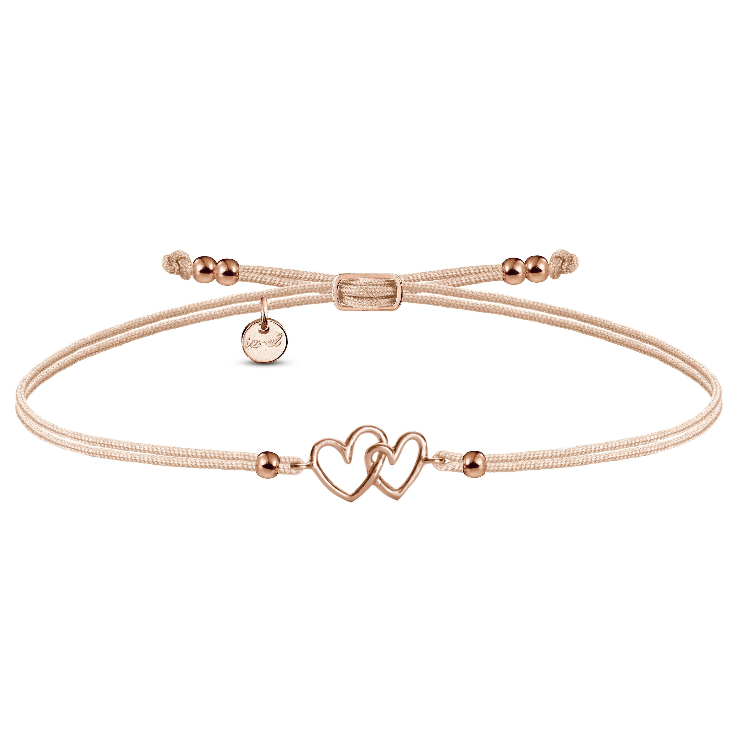 Armband - iz-el Herz Rosegold 925 Sterling Kinderarmband Armband Einschulung Silber Glücksbringer,