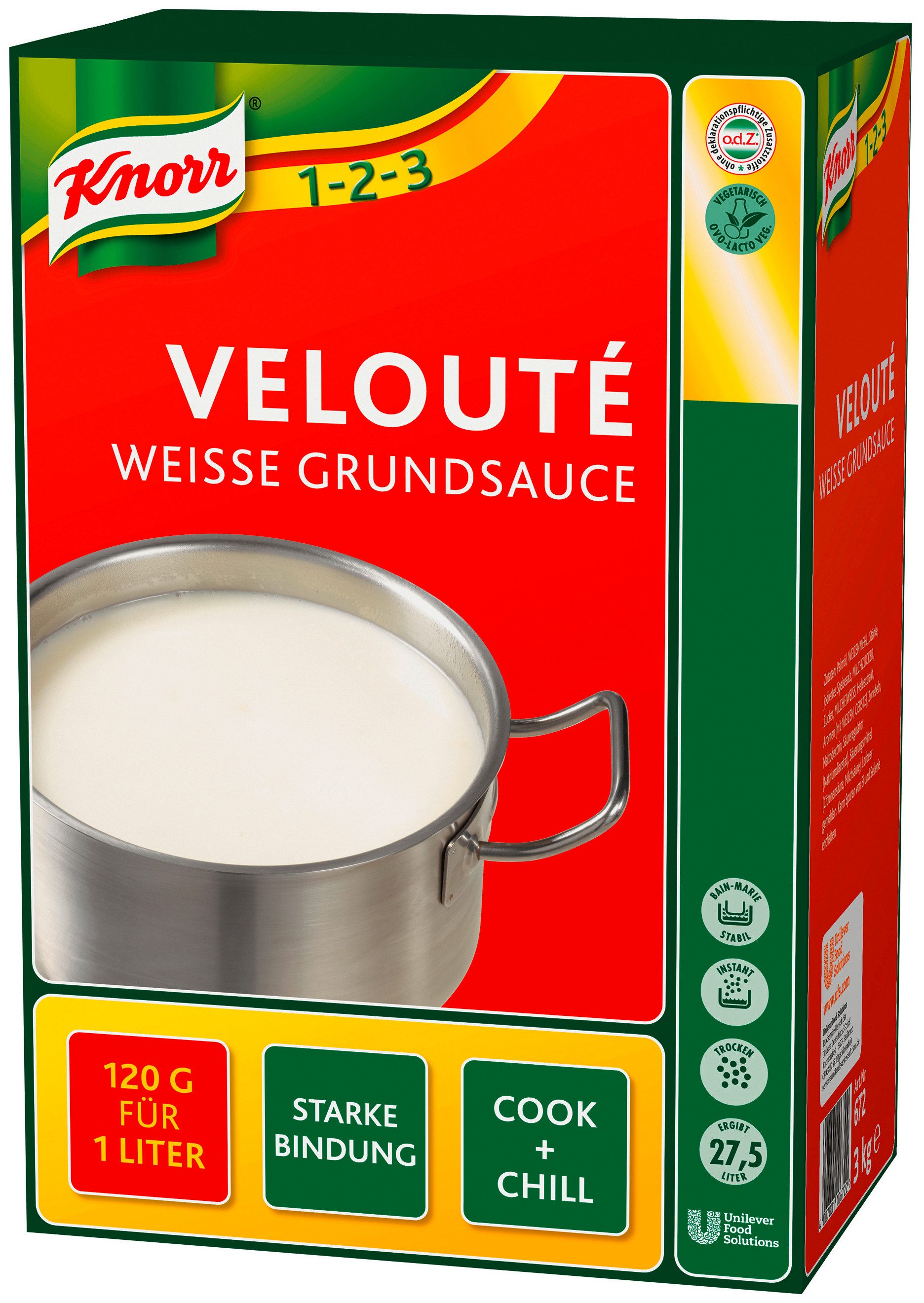 Knorr Saucen, Knorr Veloute Grundsauce weiss als Trockenmischung 3000g Packung
