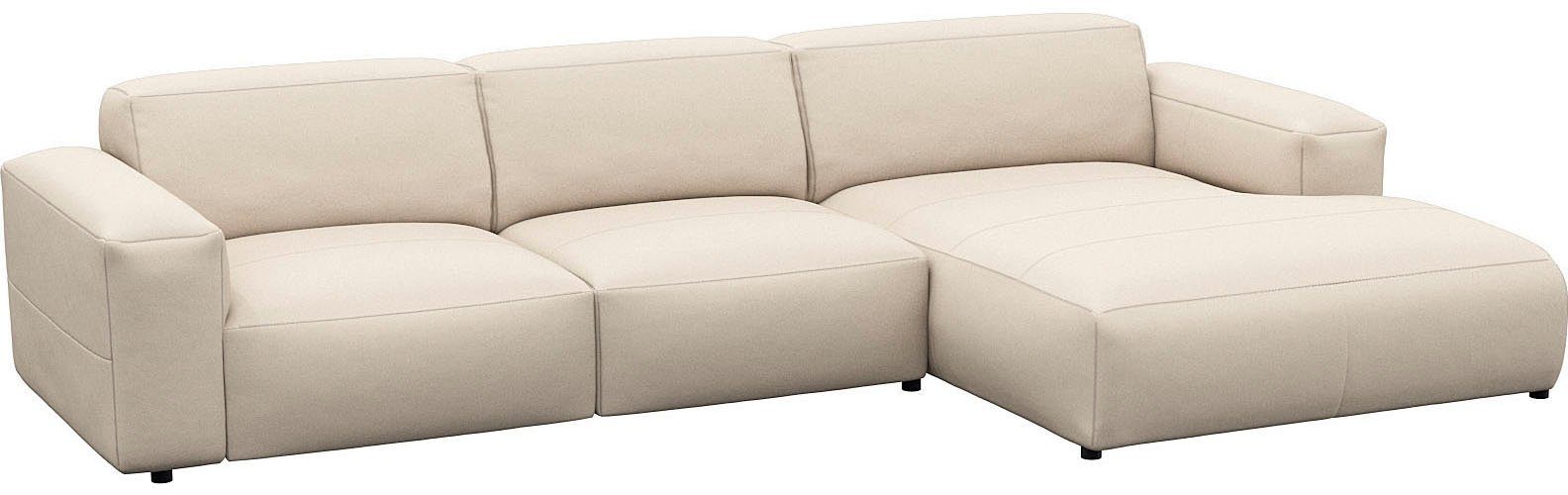 FLEXLUX Ecksofa Lucera bequem und komfortabel durch hochwertigen Sitzaufbau, L-Form, modern & anschmiegsam, Kaltschaum, Stahl-Wellenunterfederung