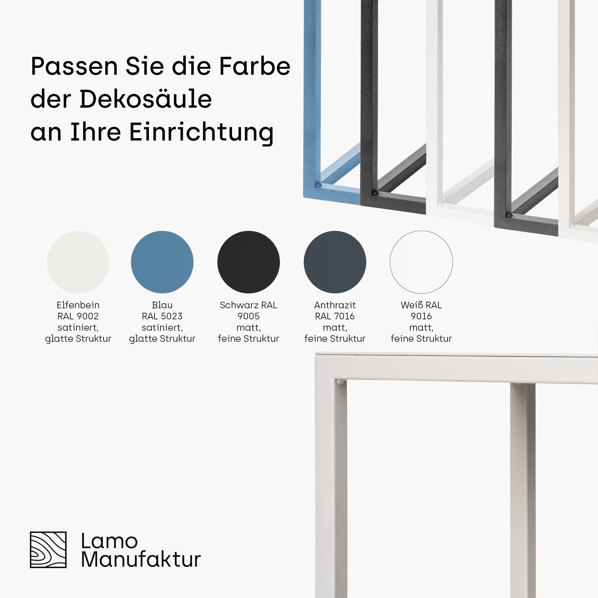 LAMO Manufaktur Blumenständer LAMO Manufaktur Blumenständer Elfenbein aus Metall 28cm (Dekorativer Metallständer, 1 St., 2-Teilig), Blumenständer modern, für Skulpturen und Deko, kleiner Blumenhocker