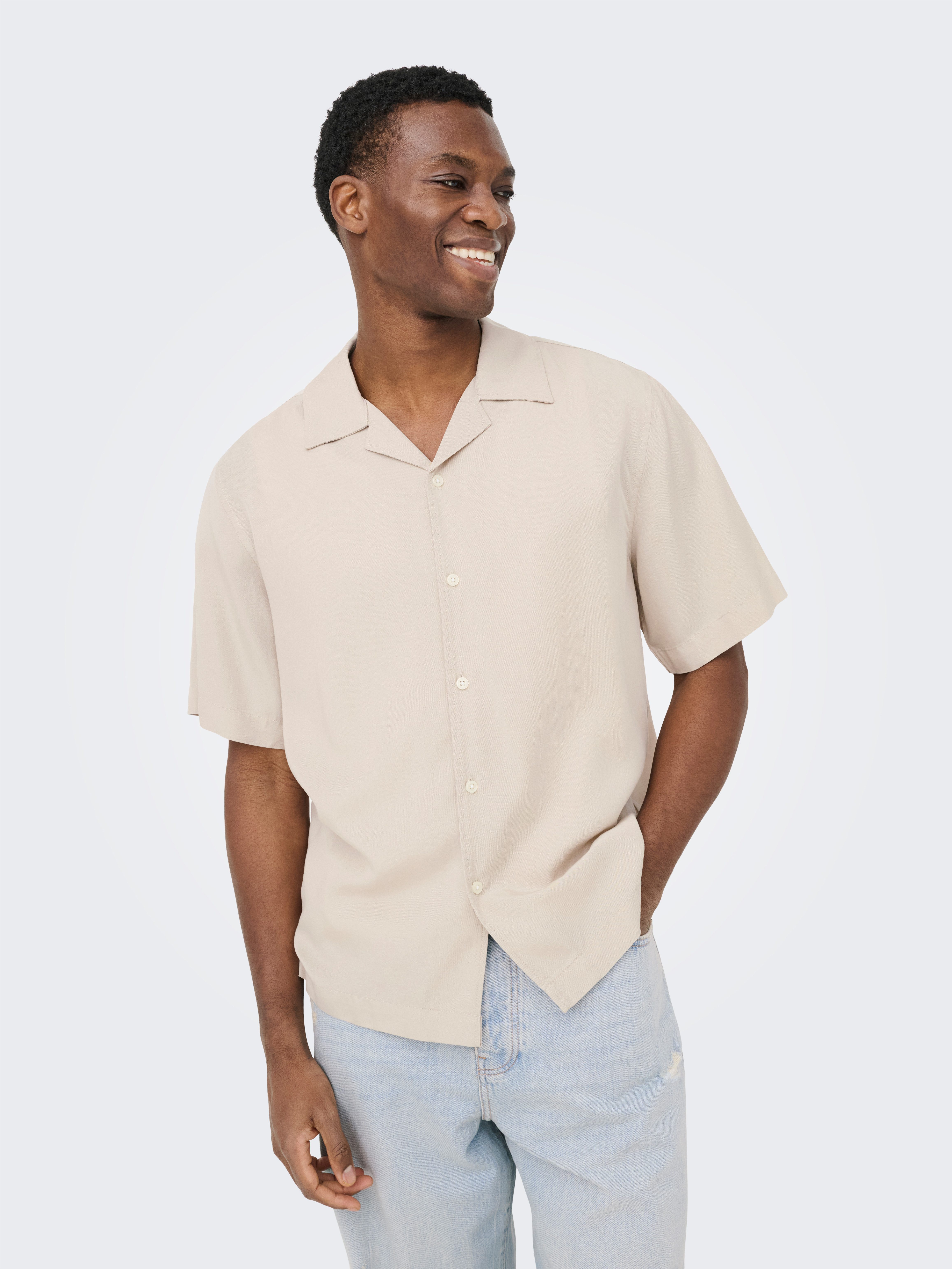 ONLY & SONS Kurzarmhemd ONSPERU SS REG TENCEL SHIRT NOOS – Bild 4 von 5