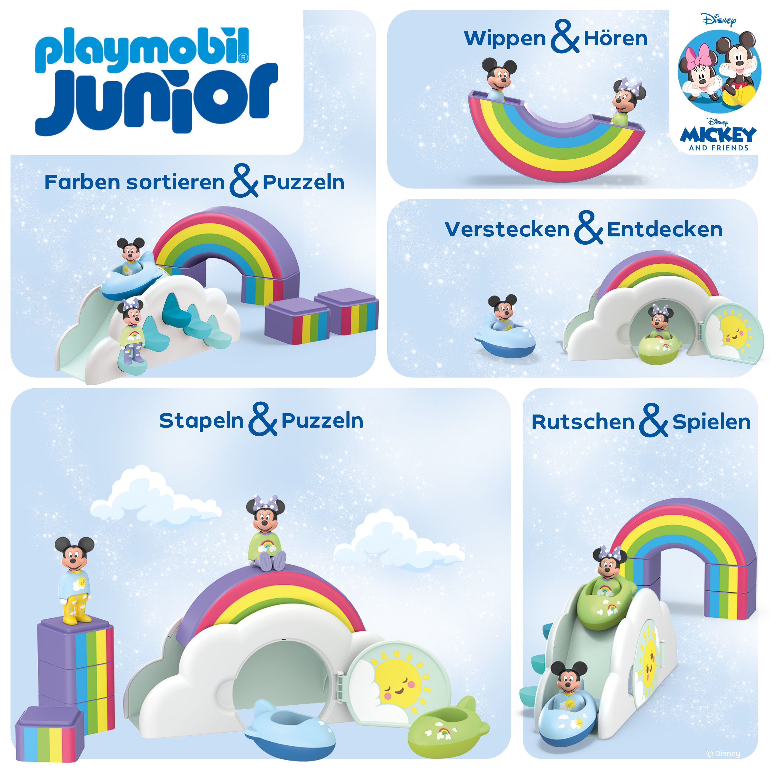 Playmobil® Mickys & Minnies Wolkenflug (71697), JUNIOR & Disney Konstruktions-Spielset, (7 St), Made in Europe – Bild 4 von 5