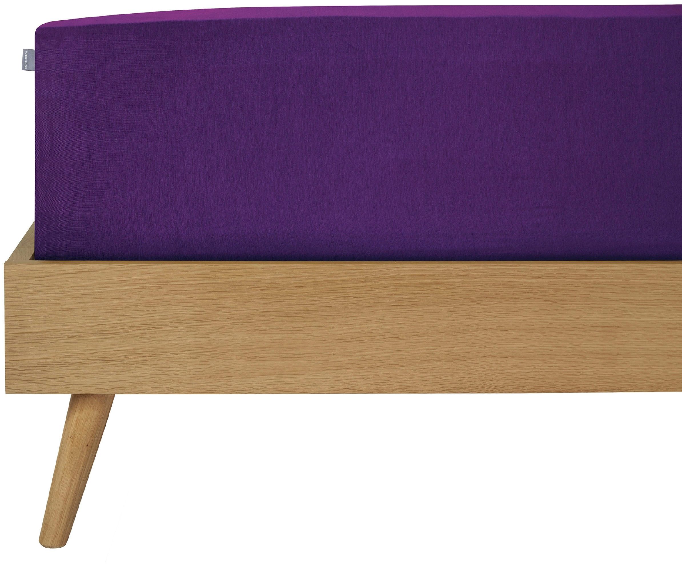 Schiesser Spannbettlaken Jessi aus 100% Baumwolle, Jersey, Gummizug: rundum, (1 Stück), für Matratzen bis zu 22 cm Höhe, MADE IN GREEN by OEKO-TEX®