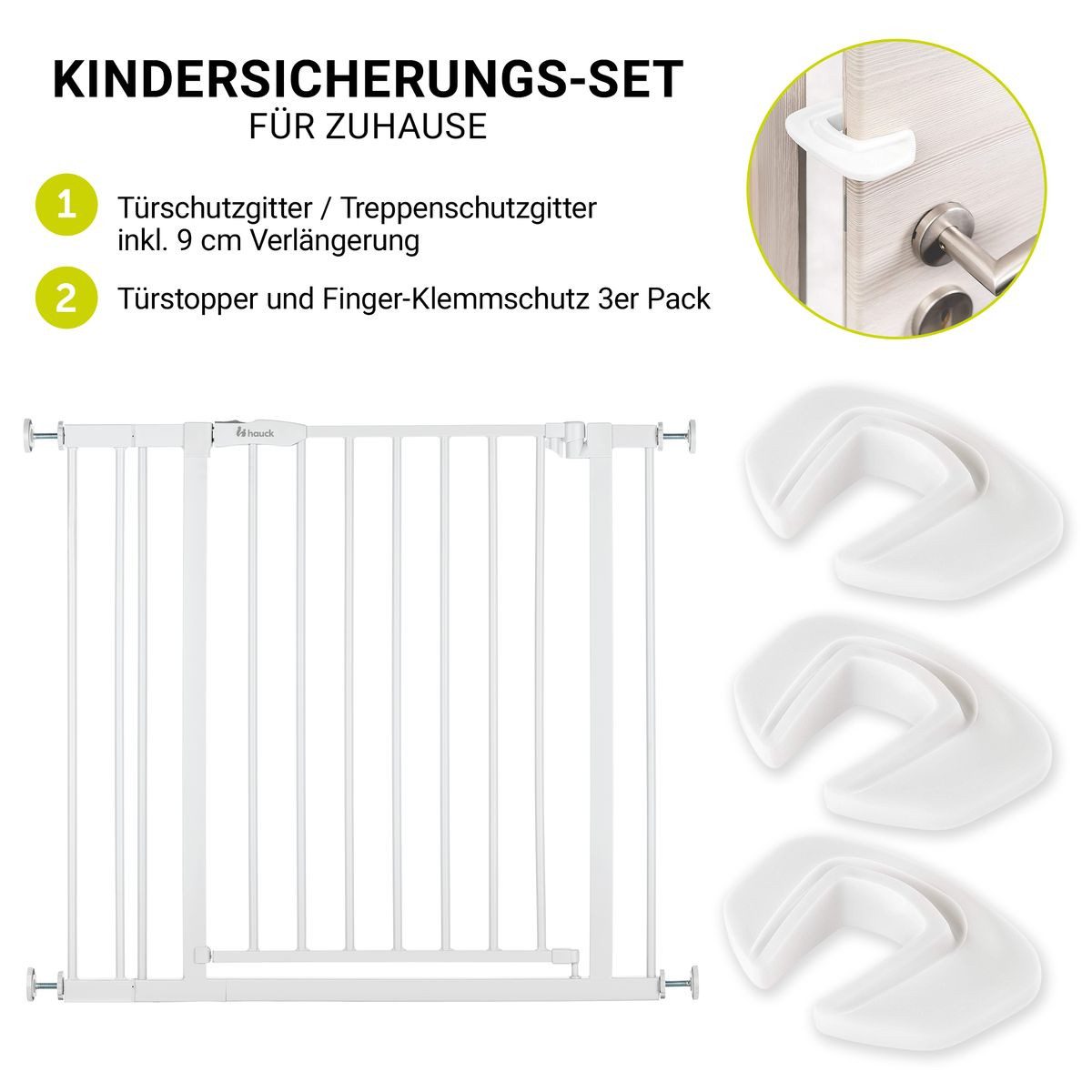 Hauck Türschutzgitter Open N Stop 2 - White, Treppenschutzgitter Set mit Ve günstig online kaufen