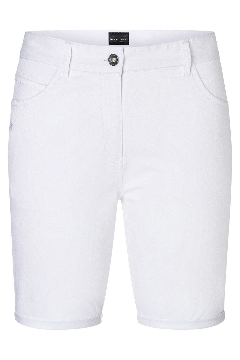 Karlowsky Fashion Arbeitshose KARLOWSKY Herren 5-Pocket-Shorts CLASSIC-STRETCH Modern-Fit Weiß