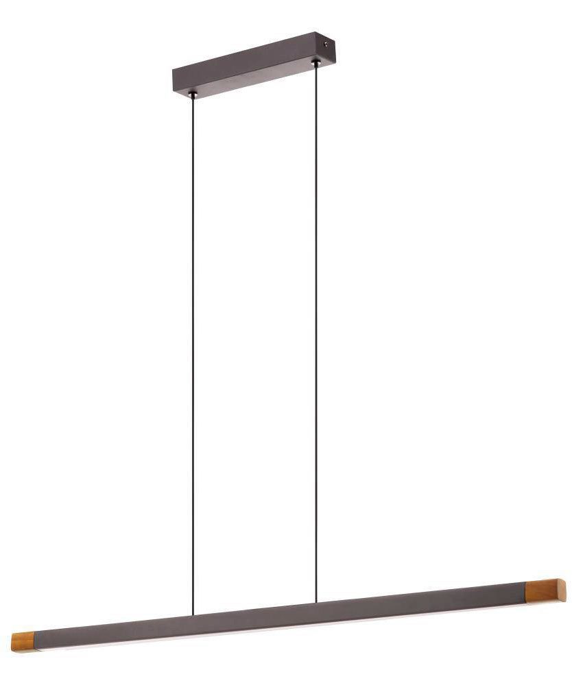 EGLO Hängeleuchte LISCIANA, LED wechselbar, Warmweiß, FSCM70HB, Aluminium in braun und Holz in Walnuss-Optik, Lampe
