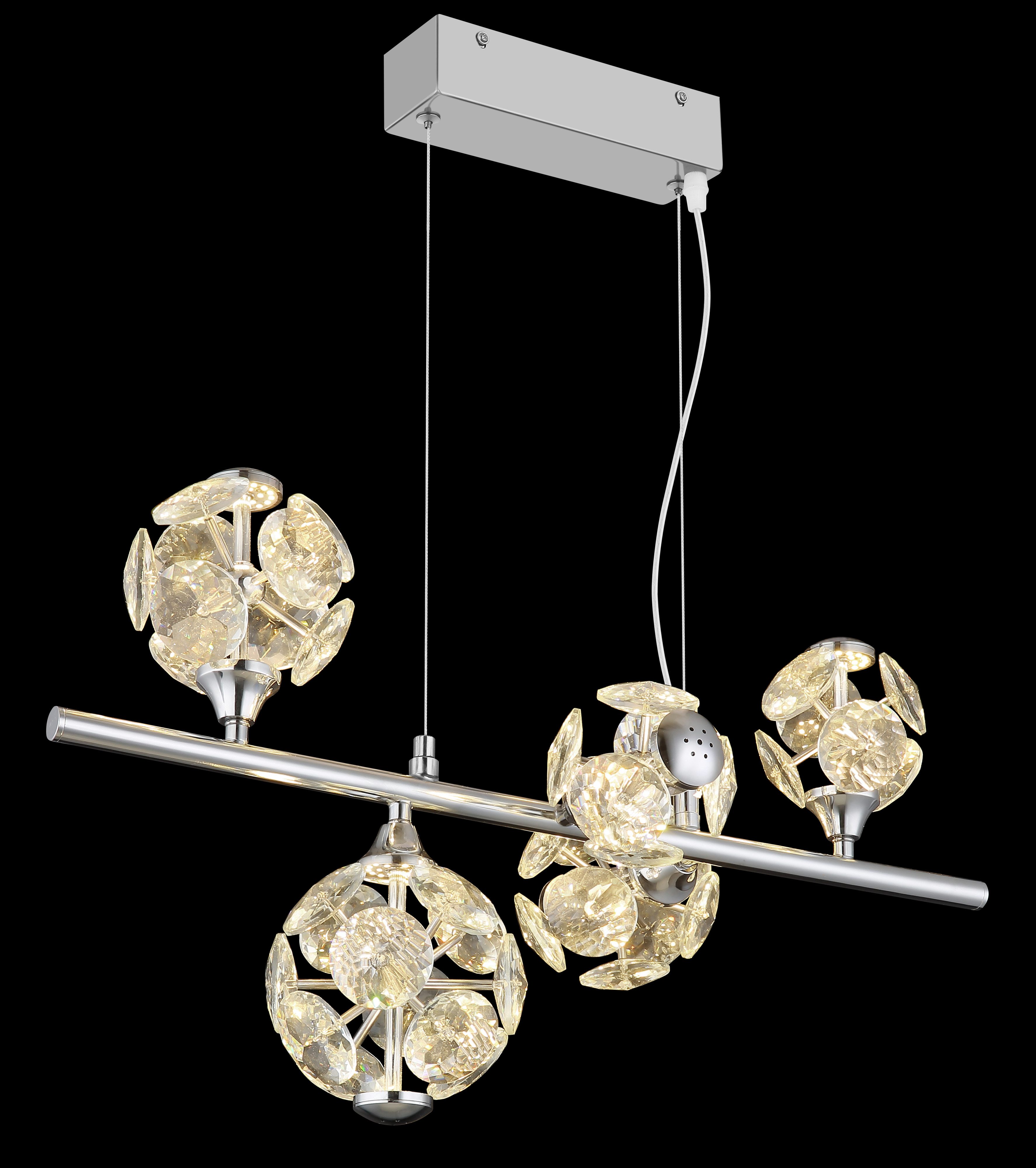 GLOBO LIGHTING Hängeleuchte VIRINA, LED fest integriert, Warmweiß, Hängelampe Esszimmer-Leuchte Esstischleuchte Wohnzimmer