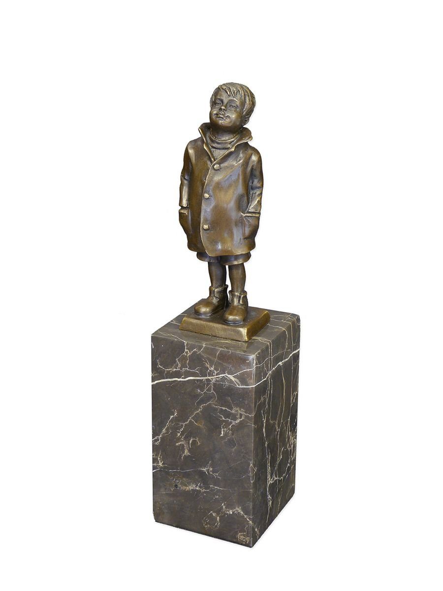 AFG Dekoobjekt Edle Bronze Figur eines posierenden Jungen