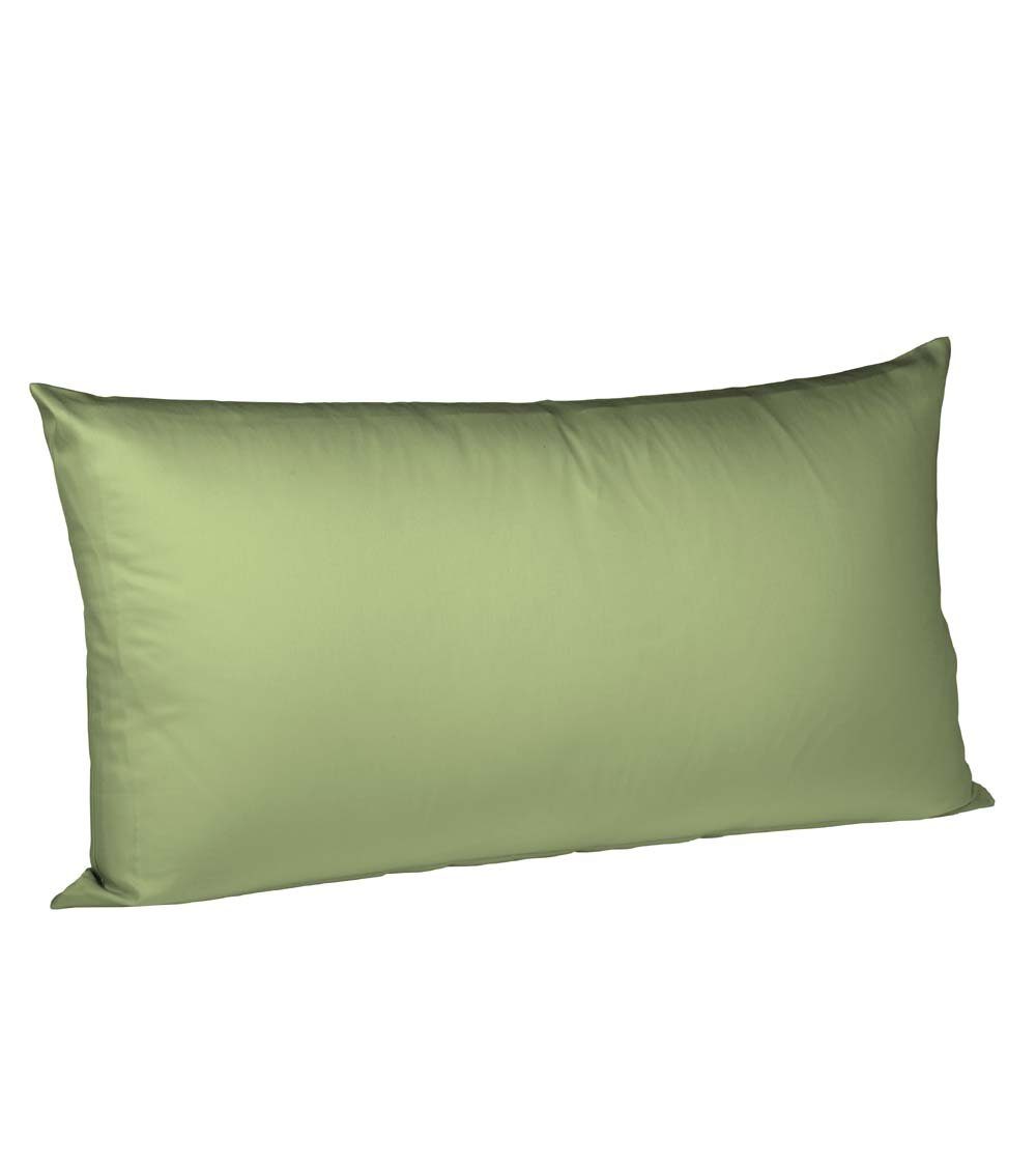 fleuresse Kissenbezüge 2 Stück Fleuresse Mako-Satin Kissenbezüge 40x80 cm uni mit RV DP, (2 Stück), seidig weiche Oberfläche mit edlem Glanz