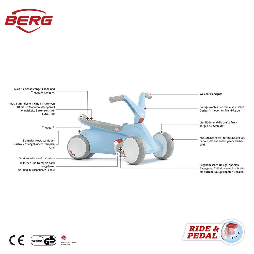 Berg Go-Kart BERG Gokart GO2 Rutscher Blau – Bild 4 von 5