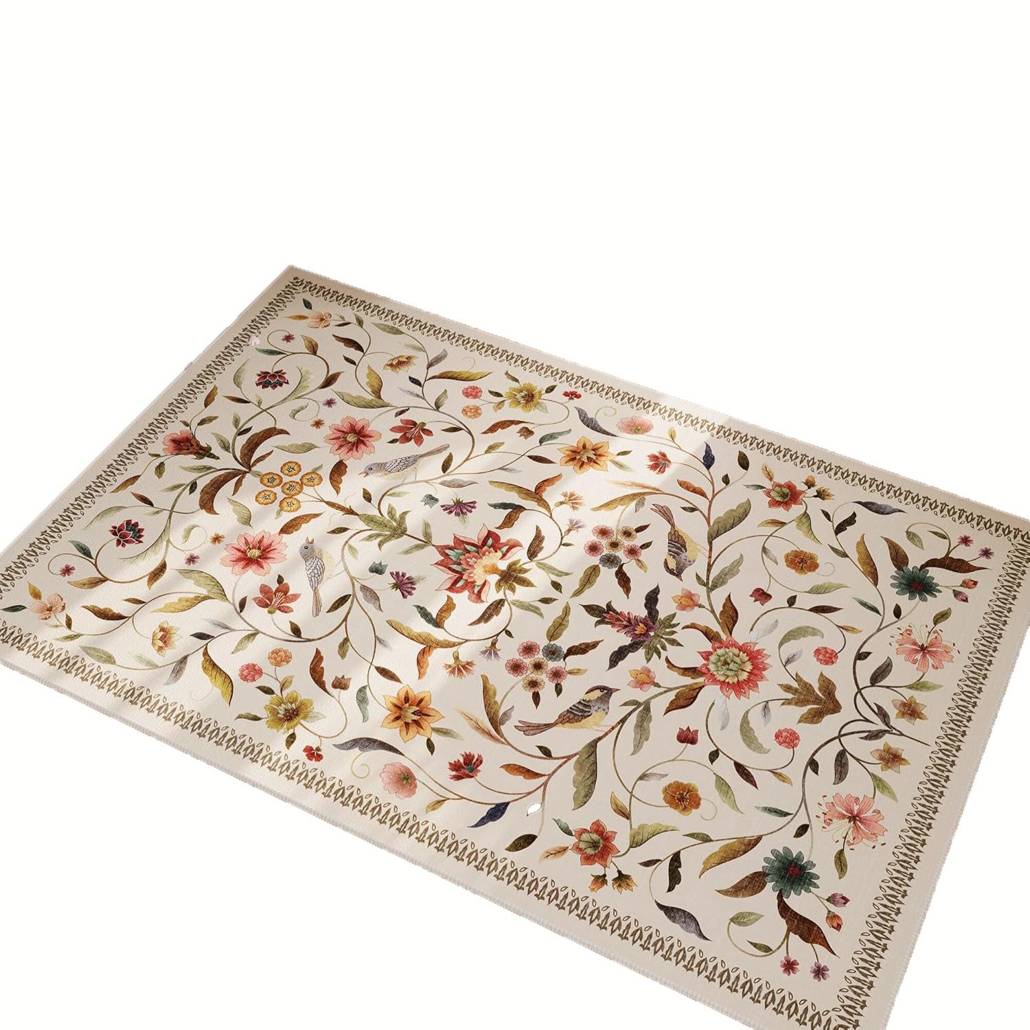 Agger Fußmatte Vintage-Blumenmuster-Fußmatte, waschbare weiche Fußmatte, für Eingangsbereich, Wohnzimmer, Büro und Kinderzimmer