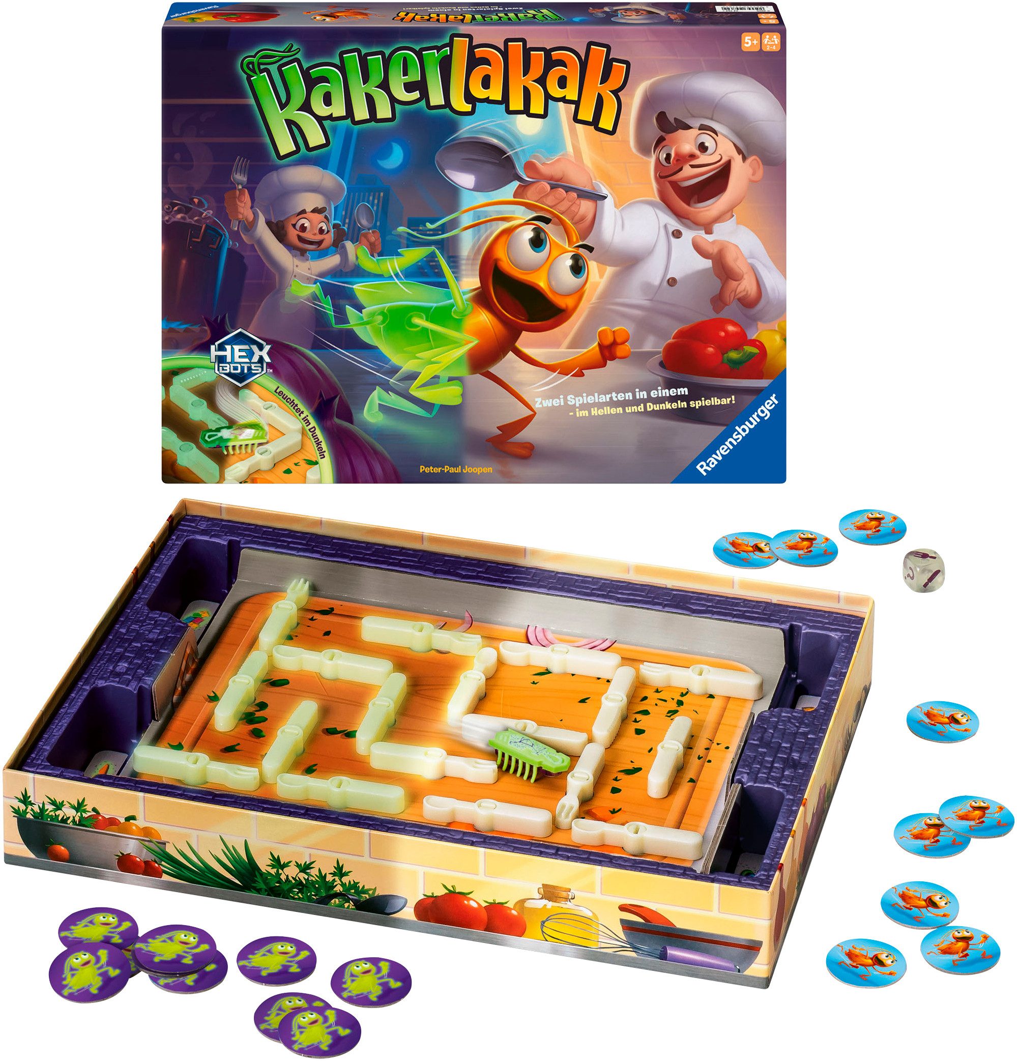 Ravensburger Spiel Kakerlakak - Glow in the Dark, Kinderspiel, Made in Europe