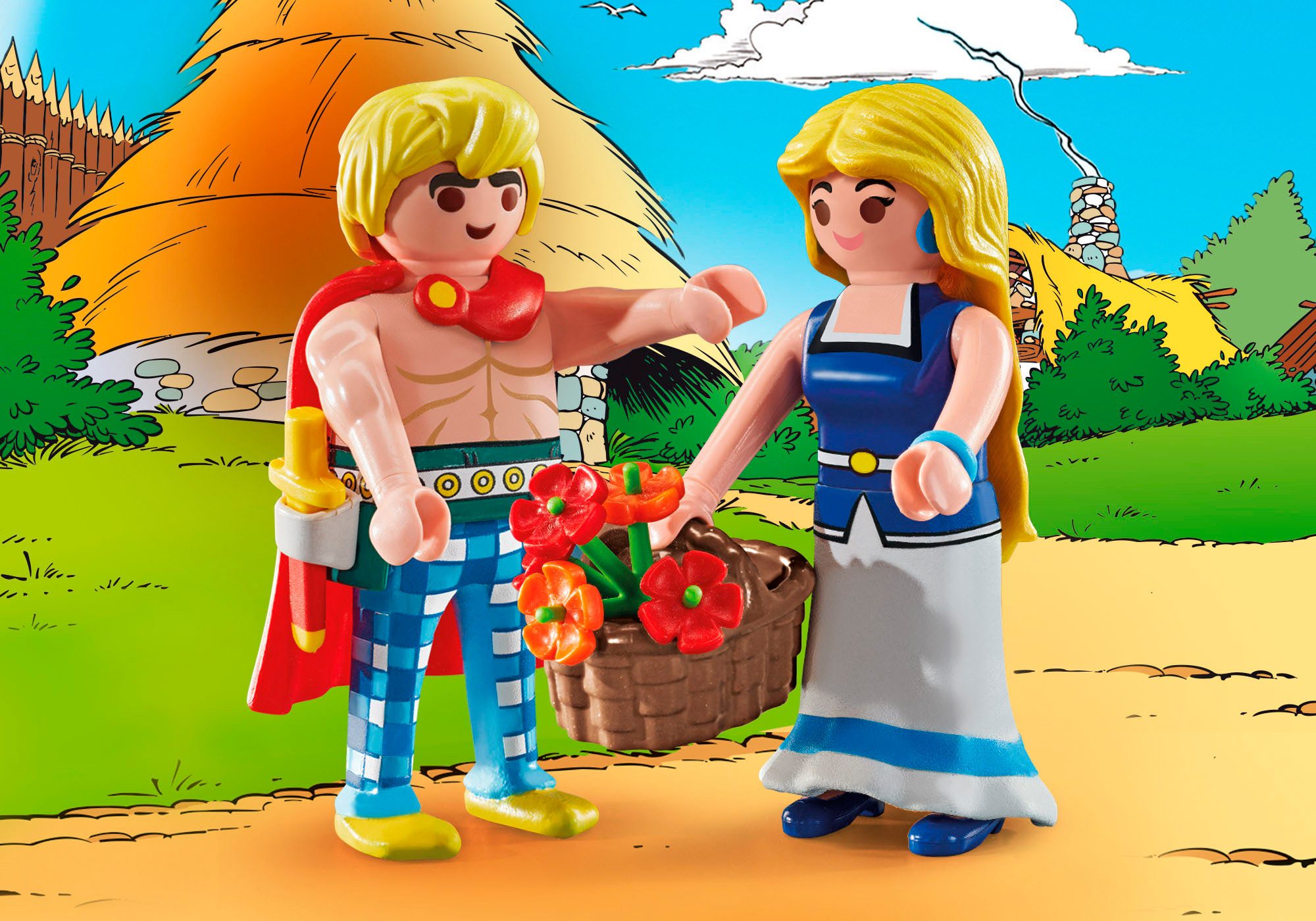 Playmobil® Tragicomix und Falbala (71544), Asterix Konstruktions-Spielset, (14 St), Made in Europe
