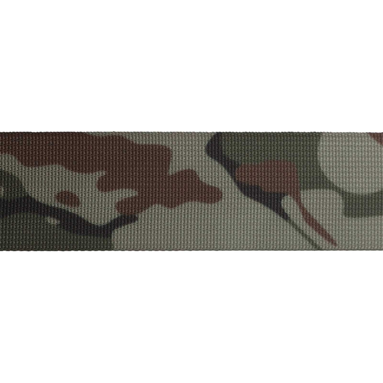 Rollladengurt, dark maDDma camouflage Design im Tarnmuster Gurtband 1m