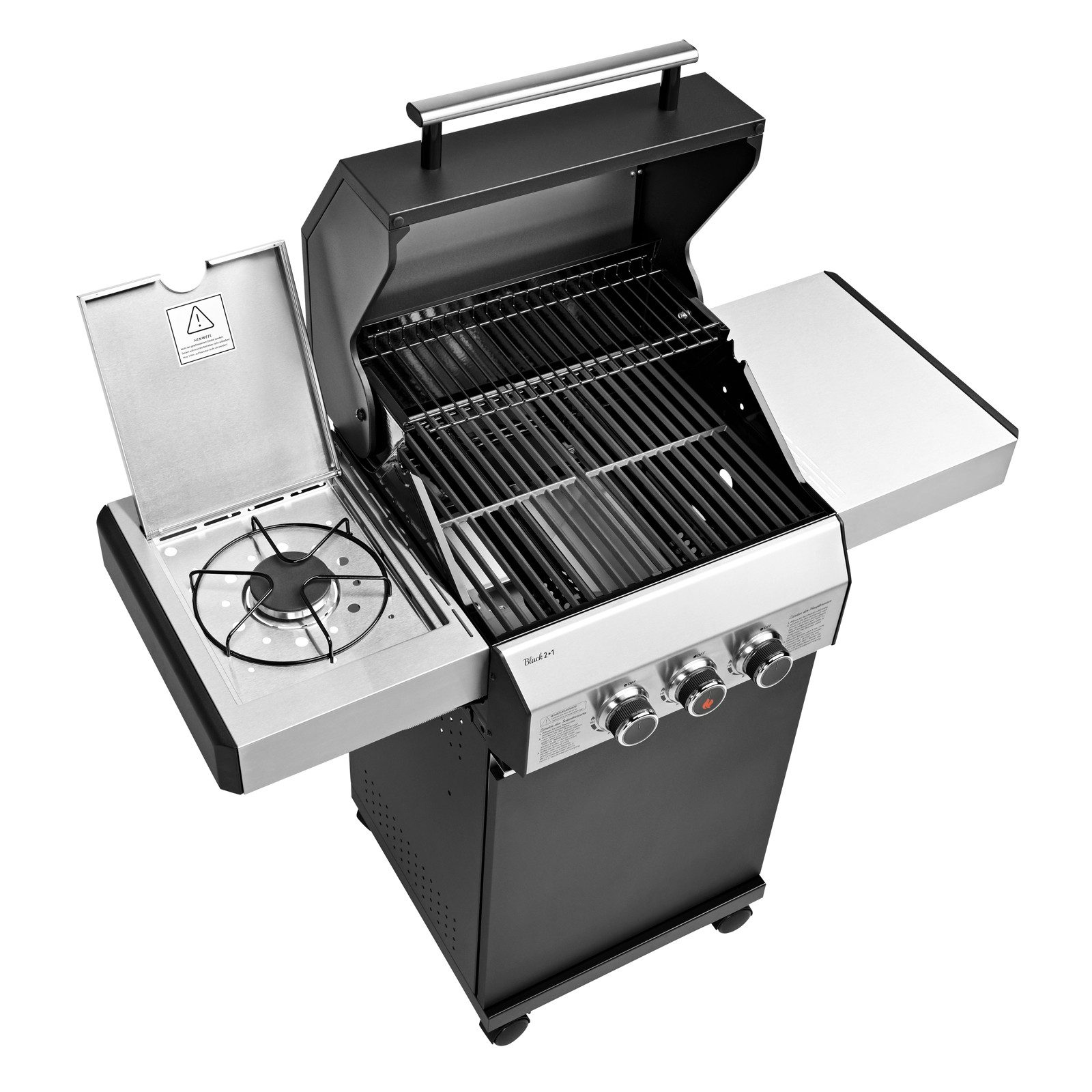 TAINO Gasgrill TAINO BLACK 2+1 Gasgrill Set mit Drehspieß, 1x Gasgrill, 1x Drehspieß, 116 x 50 x 115 cm (LxBxH)