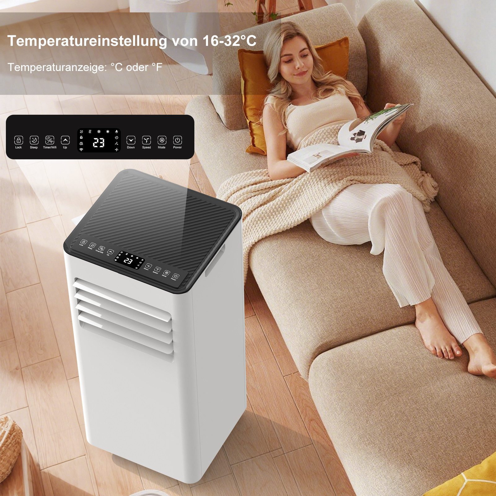 oyajia 4-in-1-Klimagerät Mobiles Klimagerät OL-A016A, Kühlen&Ventilieren&En günstig online kaufen