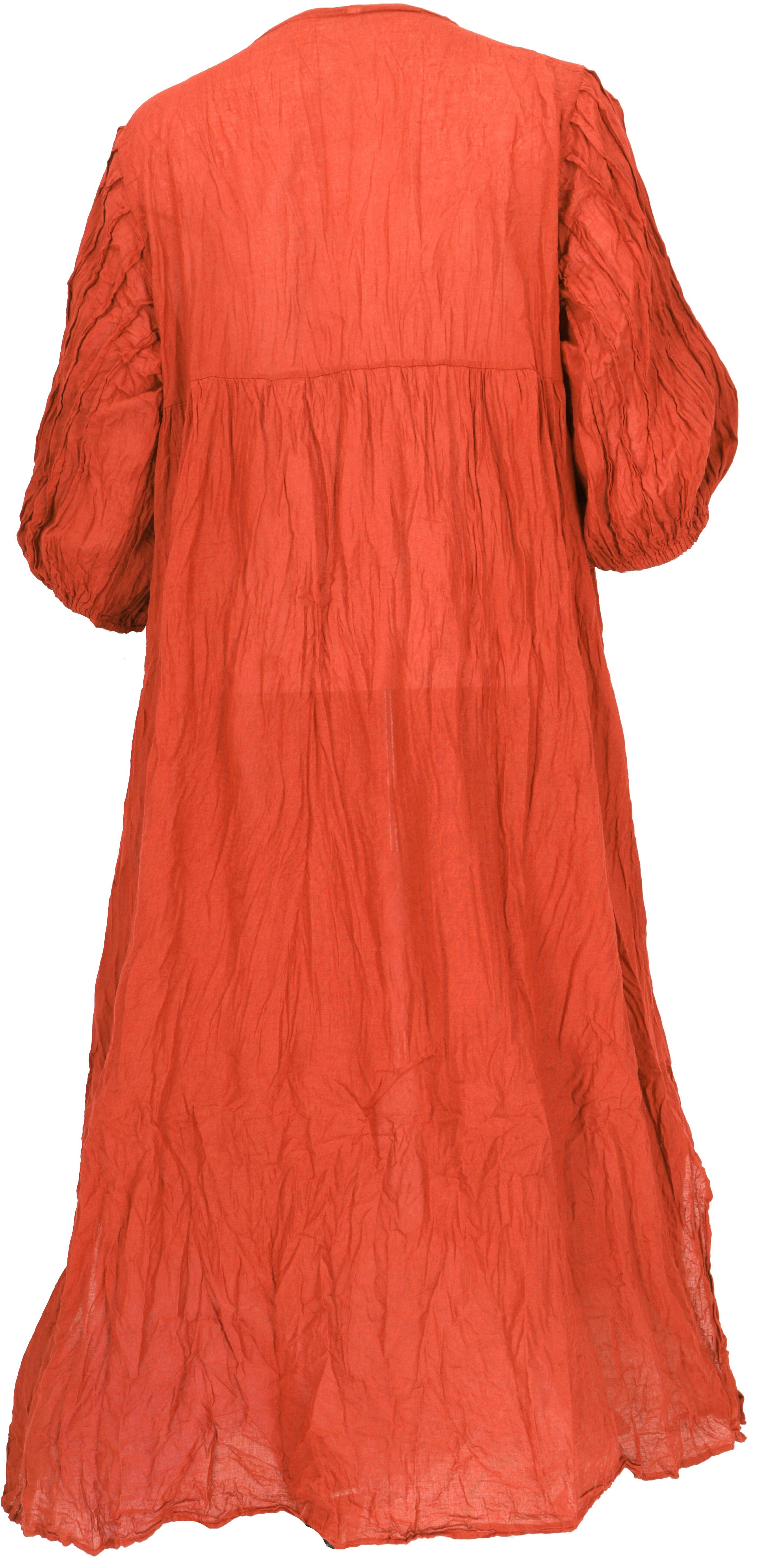 langes Maxikleid, Bekleidung Boho orange alternative luftiges Guru-Shop Sommerkleid für.. Midikleid
