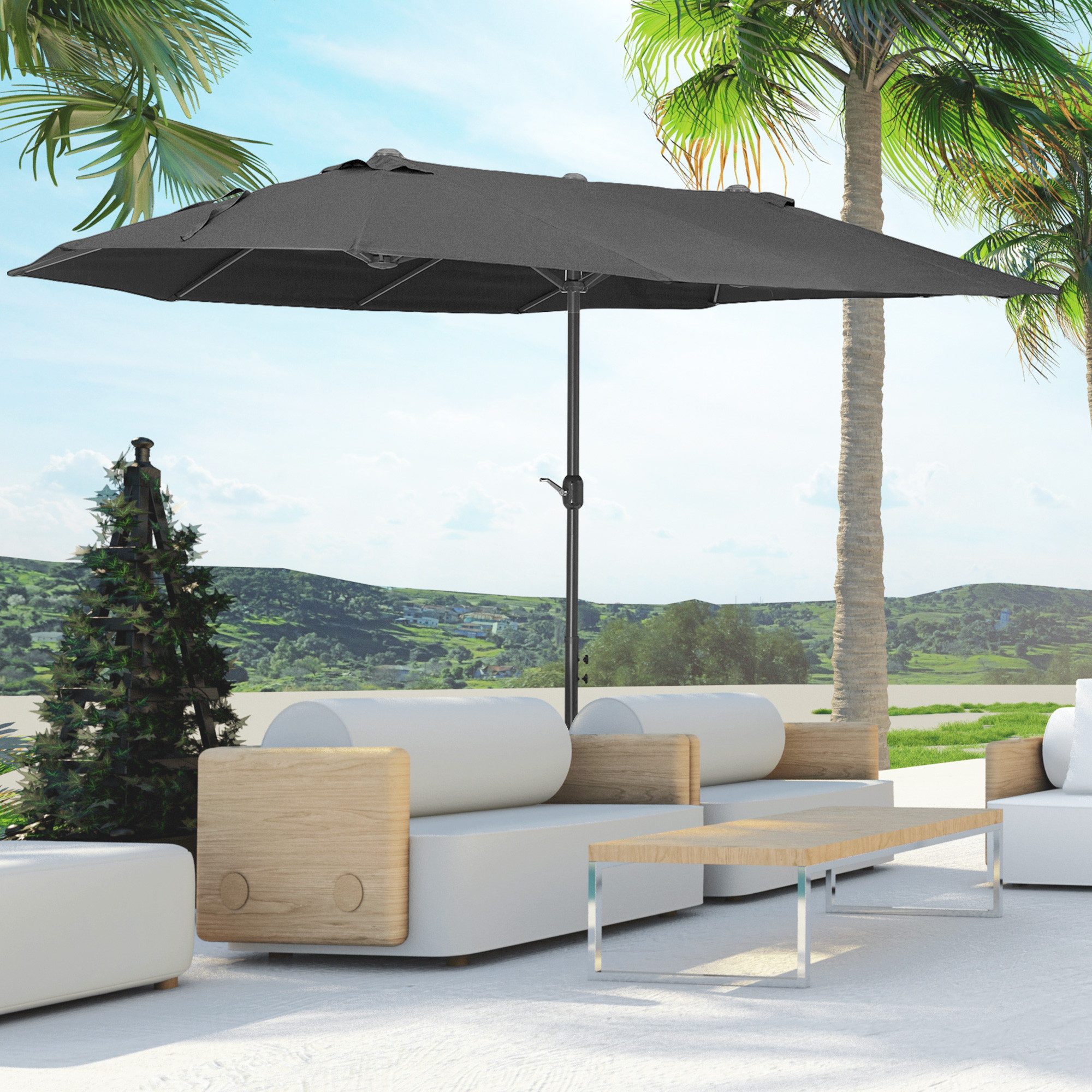 Outsunny Sonnenschirm Doppelsonnenschirm, LxB: 460x270 cm, günstig online kaufen
