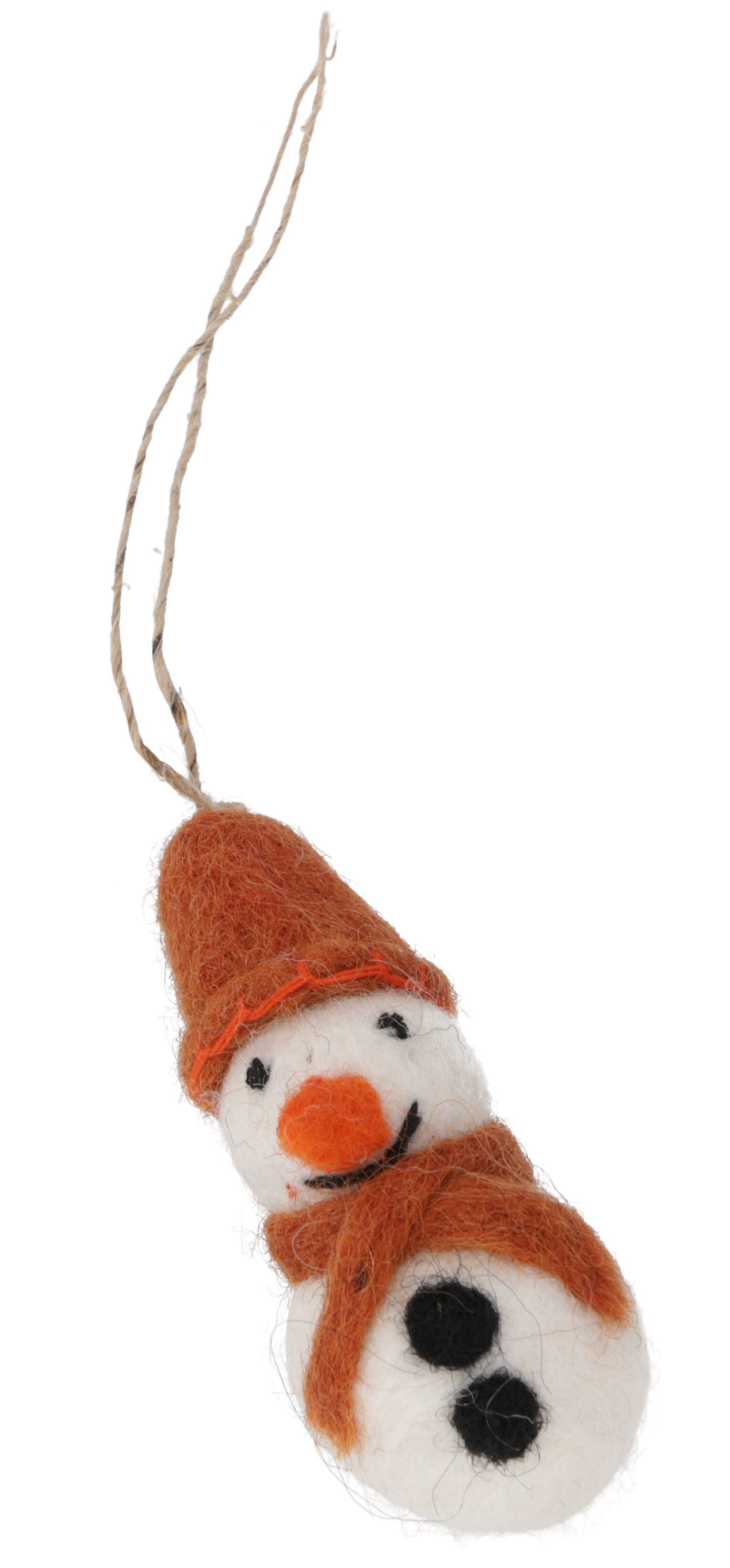 Filz,.. Filzfigur Schneemann, 5 Guru-Shop Baumbehang Farben aus Christbaumschmuck grün-in