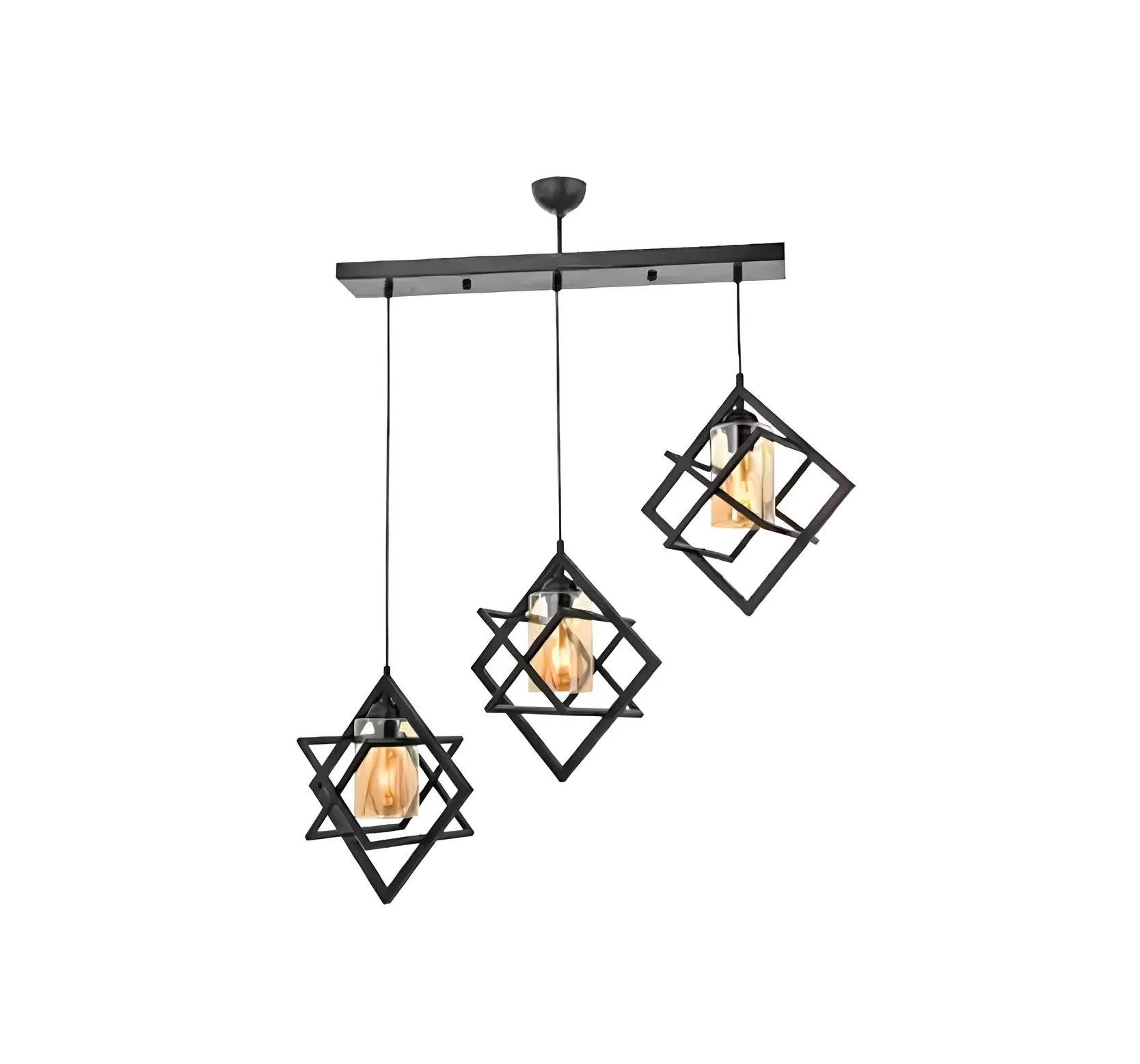 JVmoebel Pendelleuchte Schwarze Deckenlampe aus Metall für luxuriöse Innenräume, Leuchtmittel wechselbar, Made in Europa