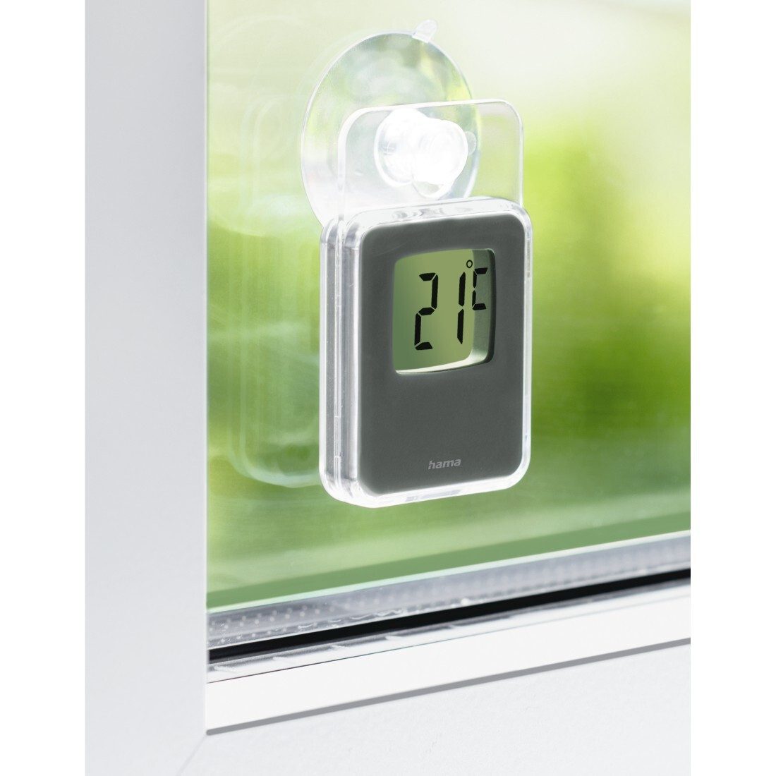 Hama Raumthermometer Thermometer für innen und außen, digital, 7,5 x 4, 2-tlg.