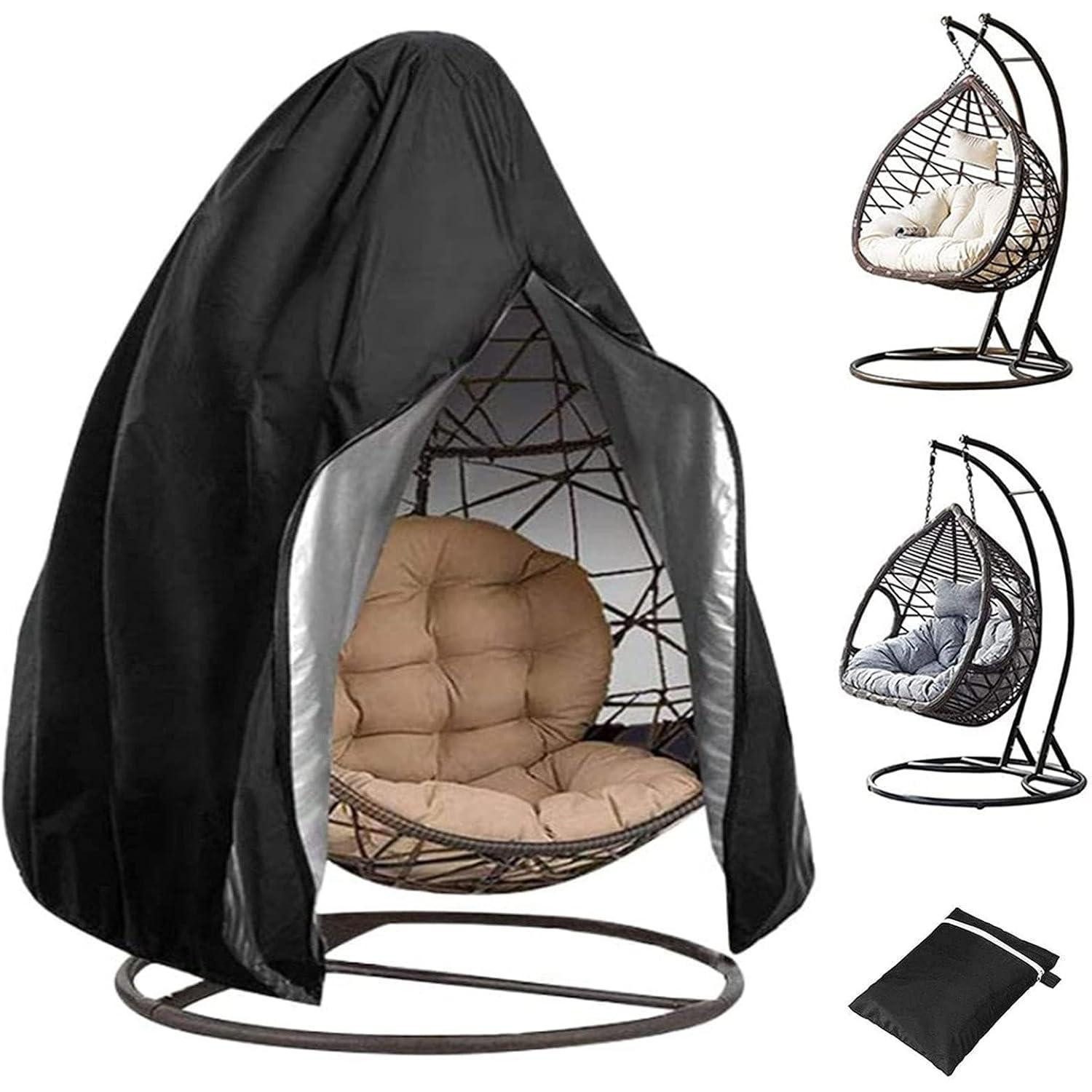 LuxusKollektion Strandkorb-Schutzhülle Große Hängesessel Abdeckung Schwarz günstig online kaufen