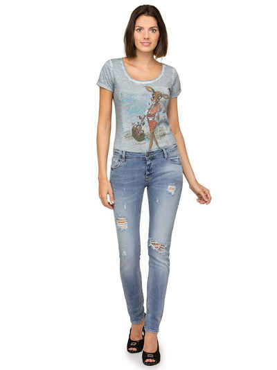 Stockerpoint Jeansbermudas Trachtenjeans lang No1 50 Long stonedestroyed