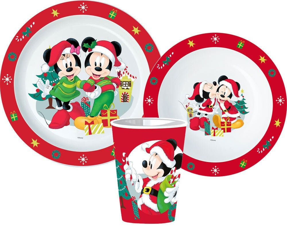 Javoli.com Kindergeschirr-Set Disney and Mickey Weihnachtsgeschirrset