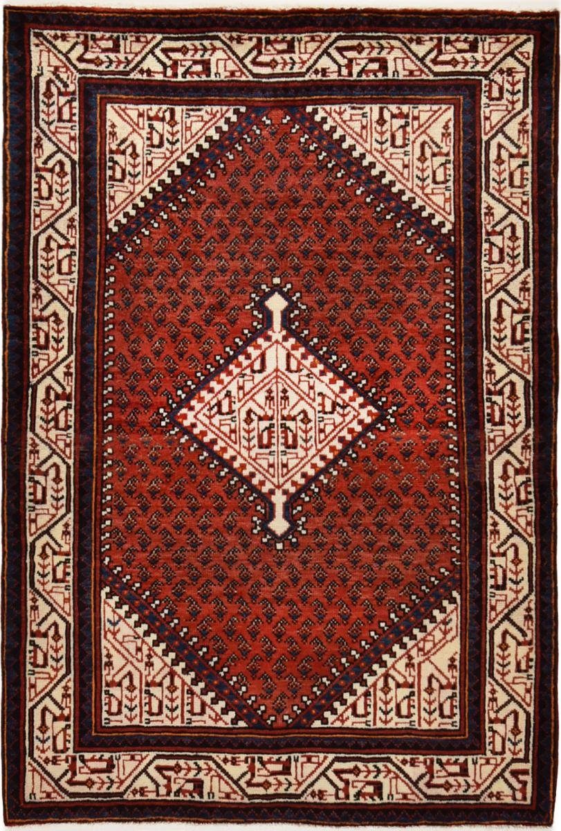 Orientteppich Sarough Mir Boteh 99x156 Handgeknüpfter Orientteppich / Perserteppich, Nain Trading, rechteckig, Höhe: 12 mm