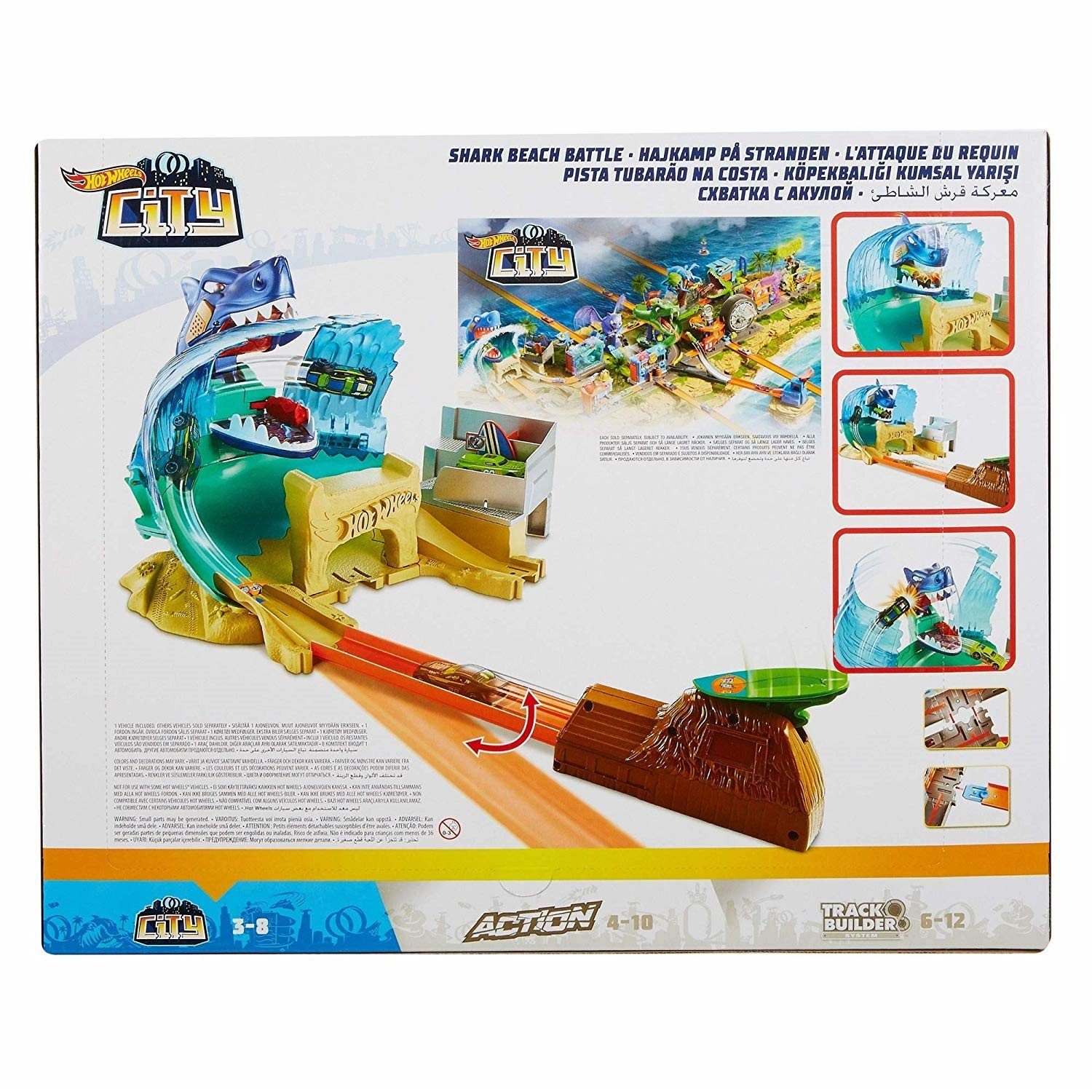 Mattel® Autorennbahn »FNB21 Hot Wheels City Hai-Strand-Attacke«