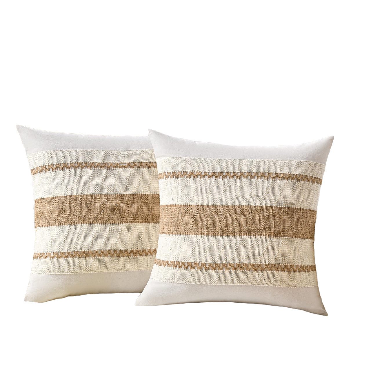 Agger Kissenbezug 2er-Set Boho-Zierkissenbezüge 45x45cm, Rustikale Retro-Kissenhüllen, (2 Stück), für Wohnzimmer, Schlafzimmer, Couch, Bett, Sofa & Sessel