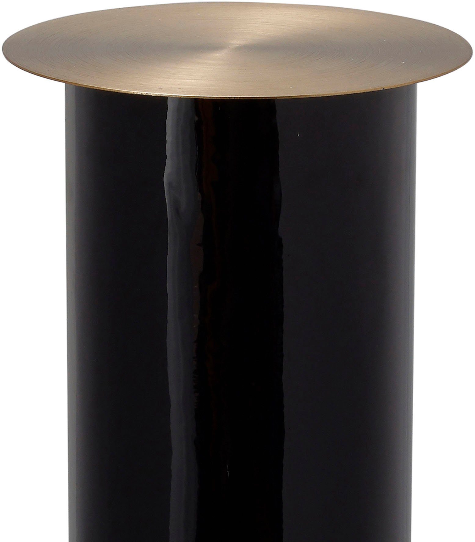 St) Bodenkerzenständer Art Deco Kayoom 195 (1 Kerzenhalter schwarz/goldfarben
