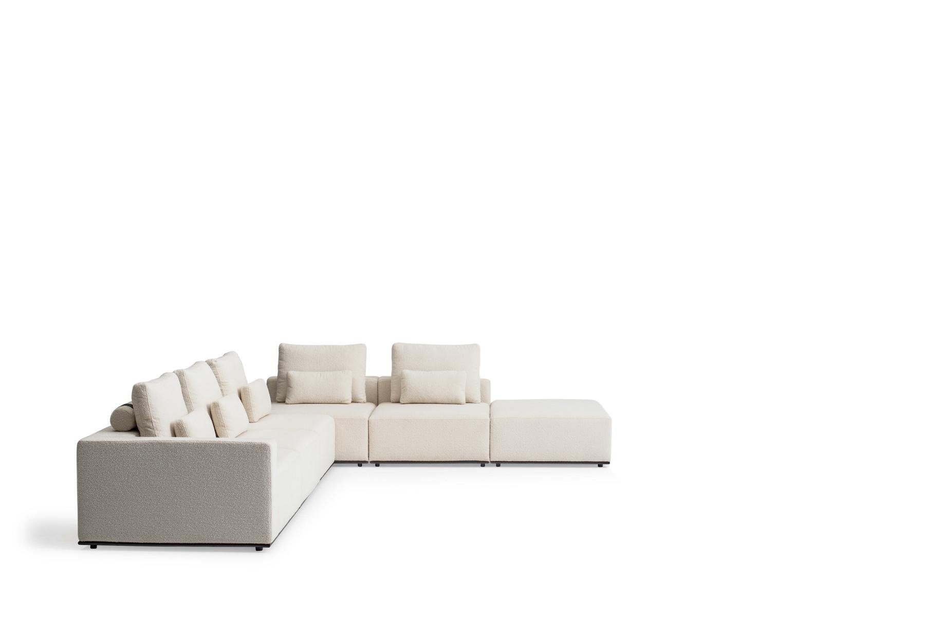Modulares, Weiß Couch L-Form in Ecksofa Made Design Polstersofa Ecksofa JVmoebel Europe Sofa