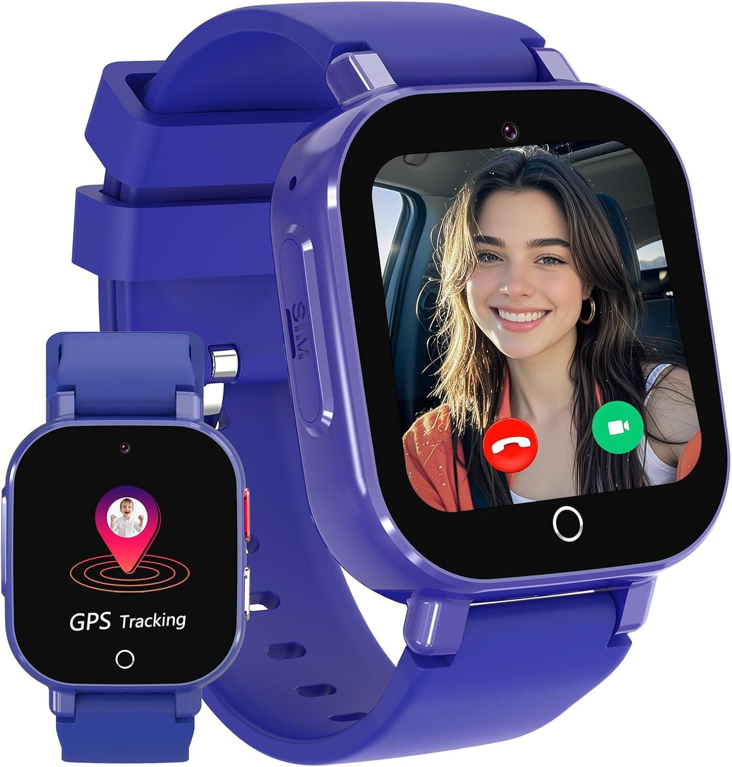 CATGIFF B0FQP1XQ7R Smartwatch (2,5 cm, sim-karte), Kinder Smartwatch mit sicheren Funktionen