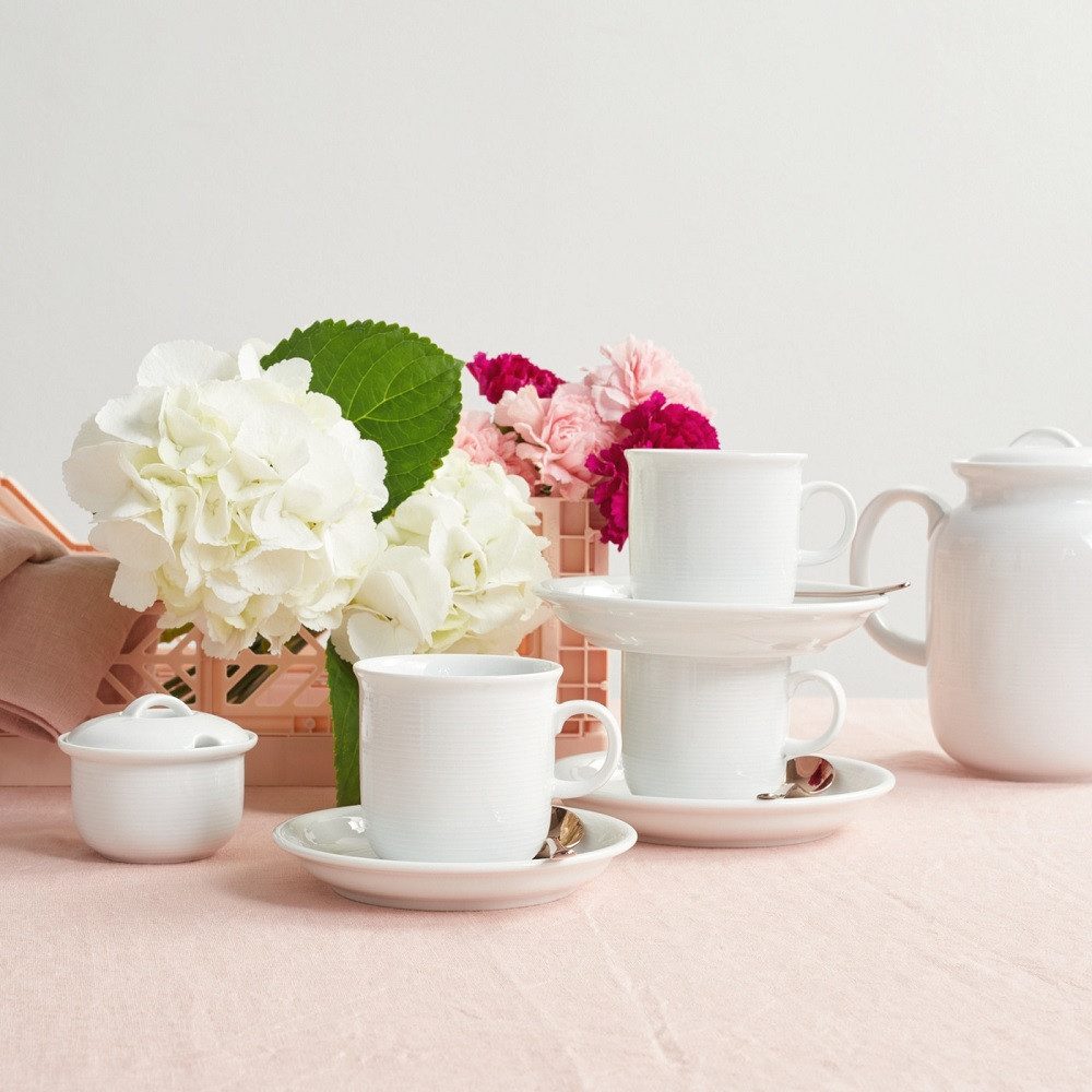 Thomas Porzellan Becher Thomas Trend Weiss Becher mit Henkel groß 0,36 l, Porzellan