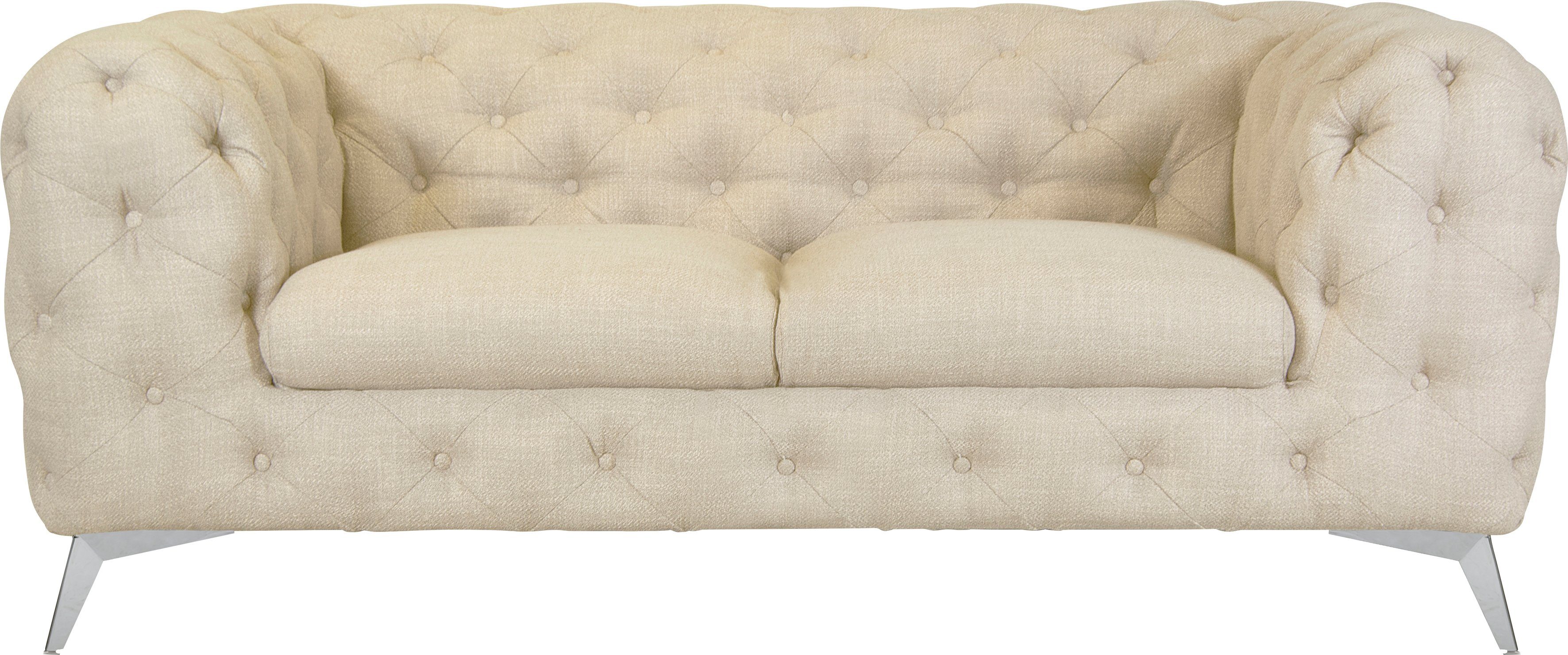Home affaire Chesterfield-Sofa Glynis, aufwändige Knopfheftung, moderne Chesterfield Optik, Fußfarbe wählbar