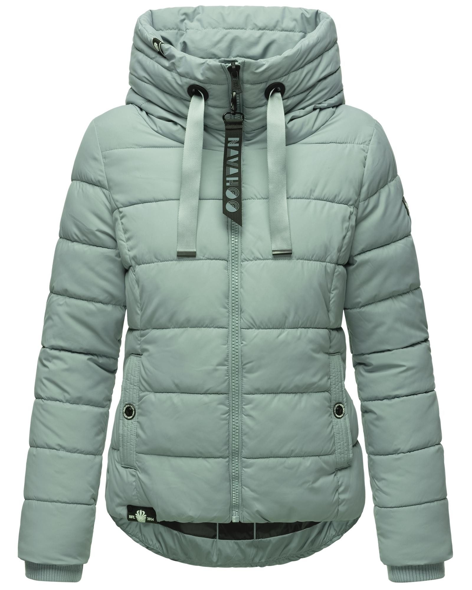 Navahoo Steppjacke Amayaa stylische Damen Winterjacke mit coolen Applikationen