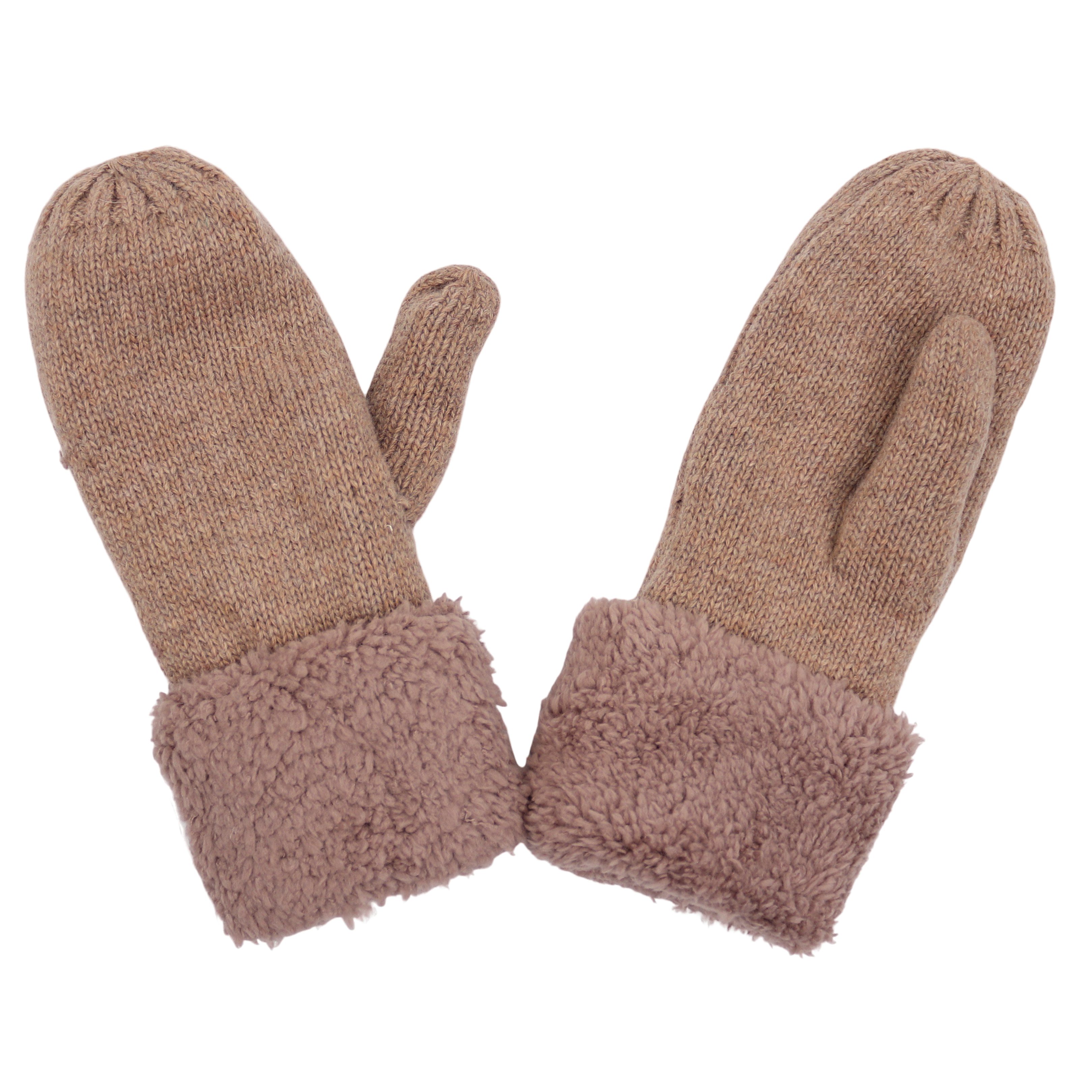 MIRROSI Strickhandschuhe Damen Handschuhe Fausthandschuhe warm durch gefüttert sehr weich und warm ideal für Herbst oder Winter