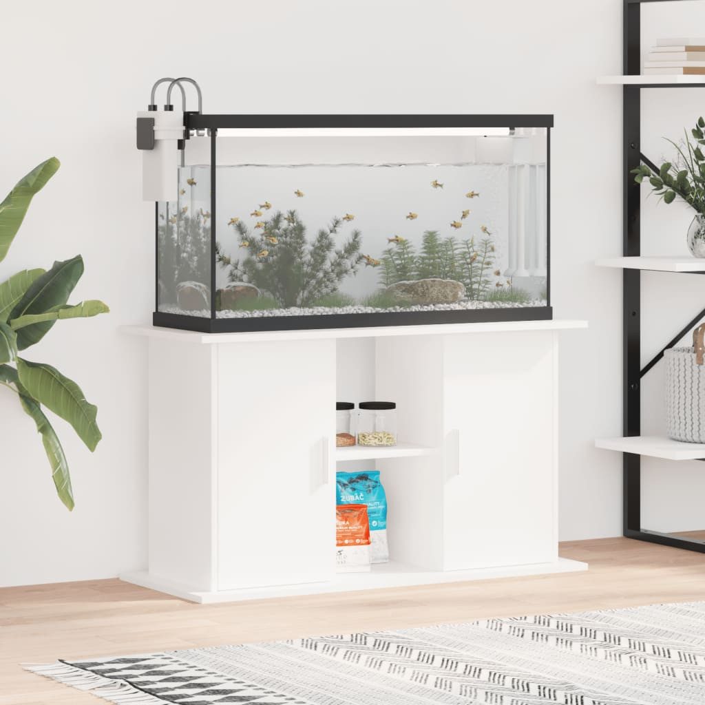 vidaXL Aquariumunterschrank 101 x 41 x 58 cm Aquariumständer Weiß 101x41x58 cm Spanplatte Aquarium