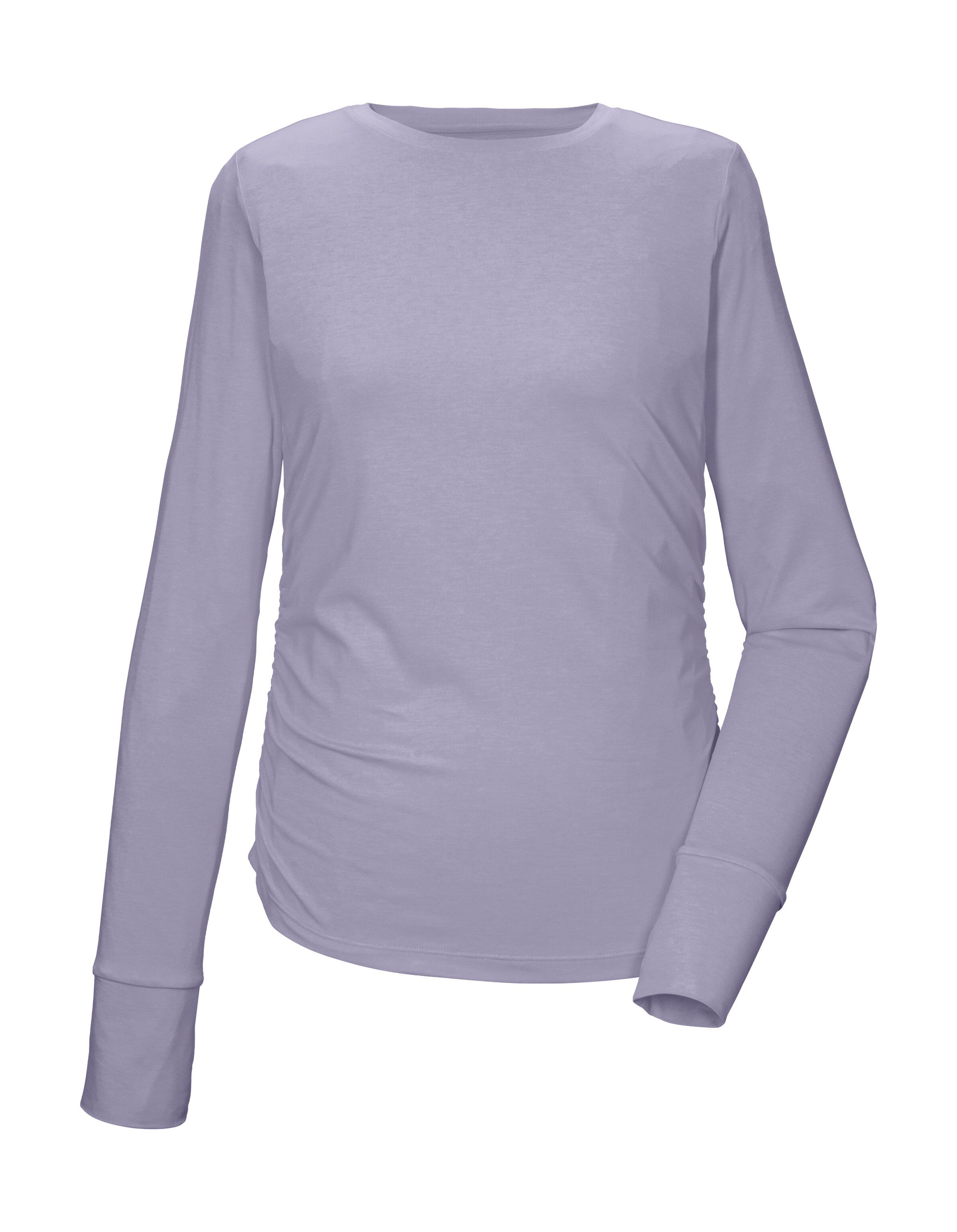 Killtec Langarmshirt KOS 173 WMN LS SHRT Atmungsaktiv, schnelltrocknend, dehnbar, Daumenlöcher, Raffung