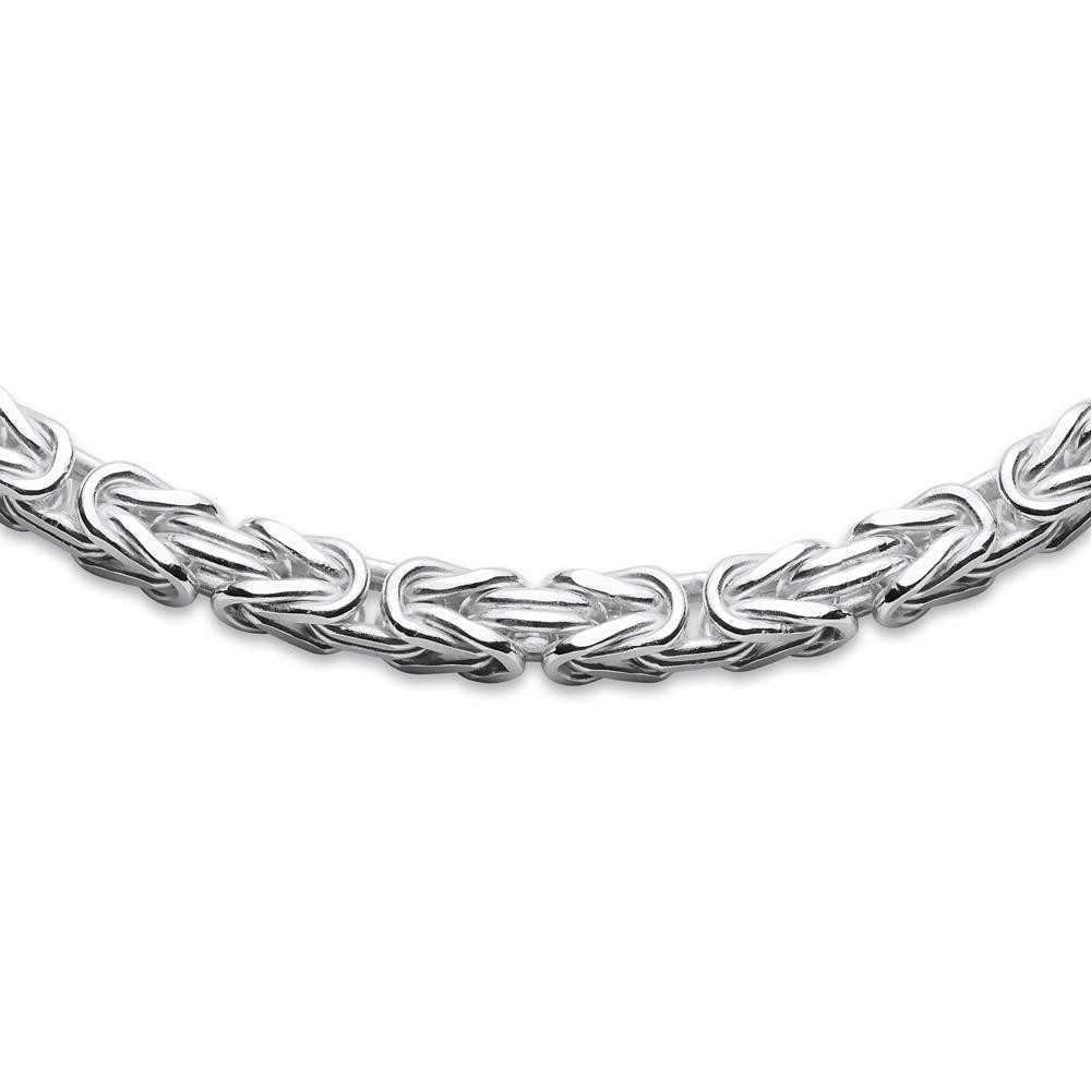 JEWLIX Königskette 4,2 mm Breite Silberkette in Vierkant-Form KK0042-F