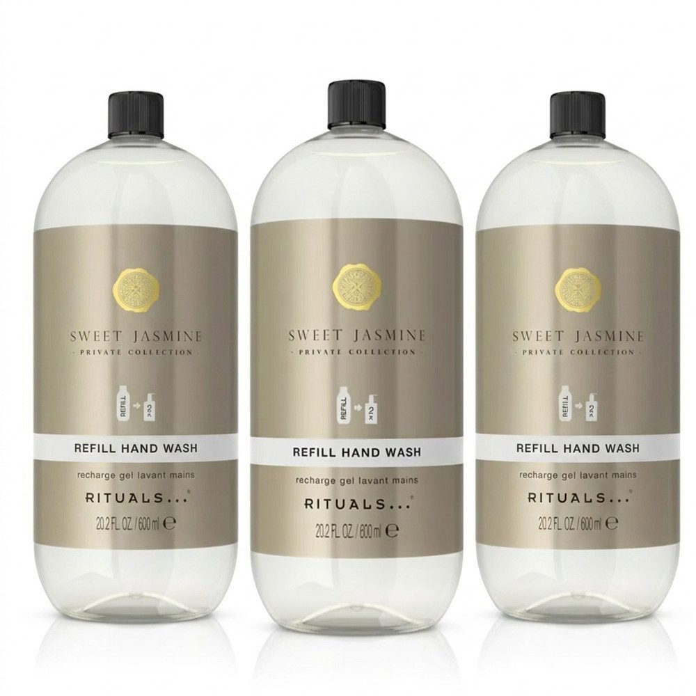 Rituals Flüssigseife Rituals Sweet Jasmine Handseife Nachfüllpackung 3er Set, 1-tlg., Vorteilspack mit drei Nachfüllpackungen für praktischen Vorrat
