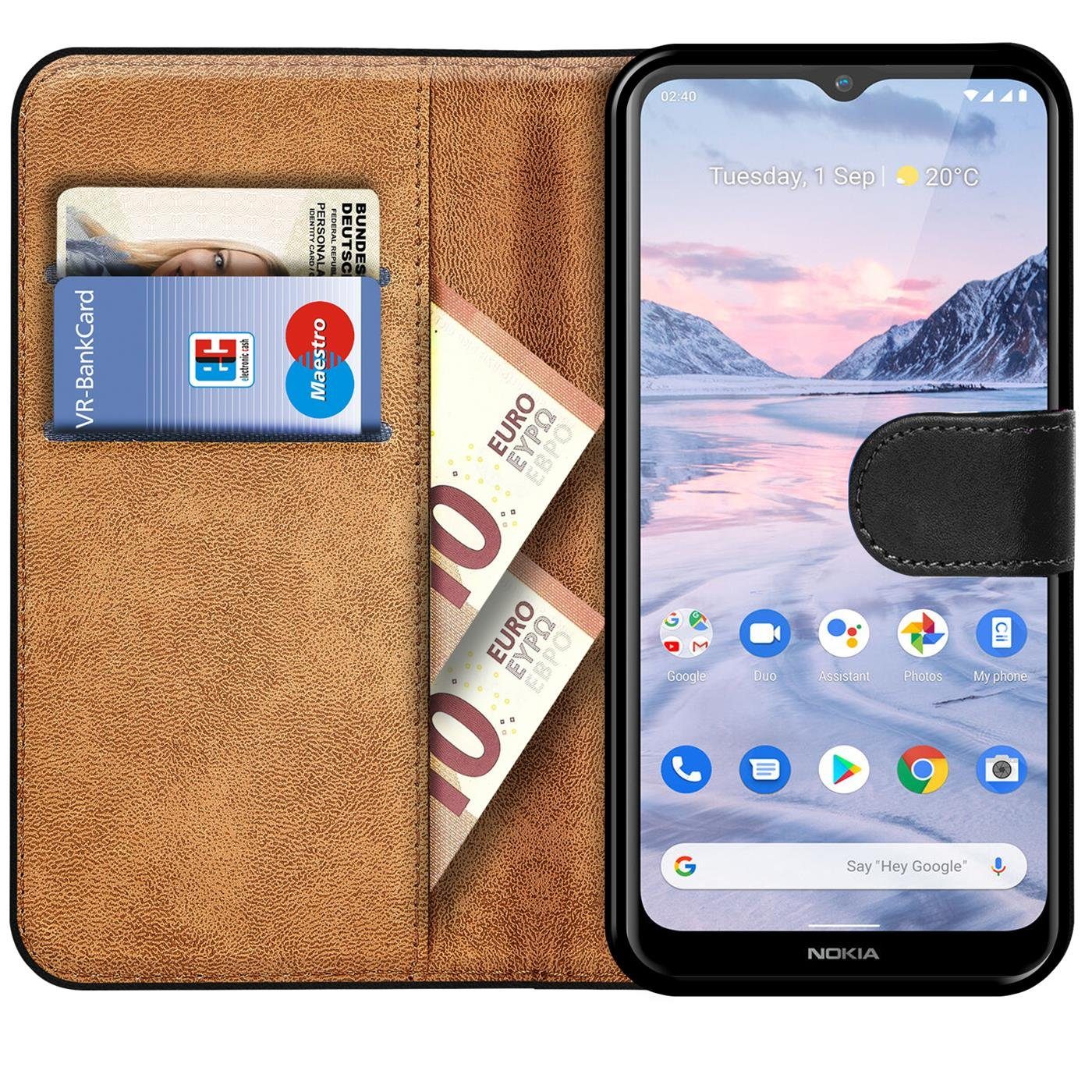 CoolGadget Handyhülle Book Case Handy Tasche für Nokia 2.4 6,5 Zoll, Hülle Klapphülle Flip Cover Etui Schutzhülle stoßfest