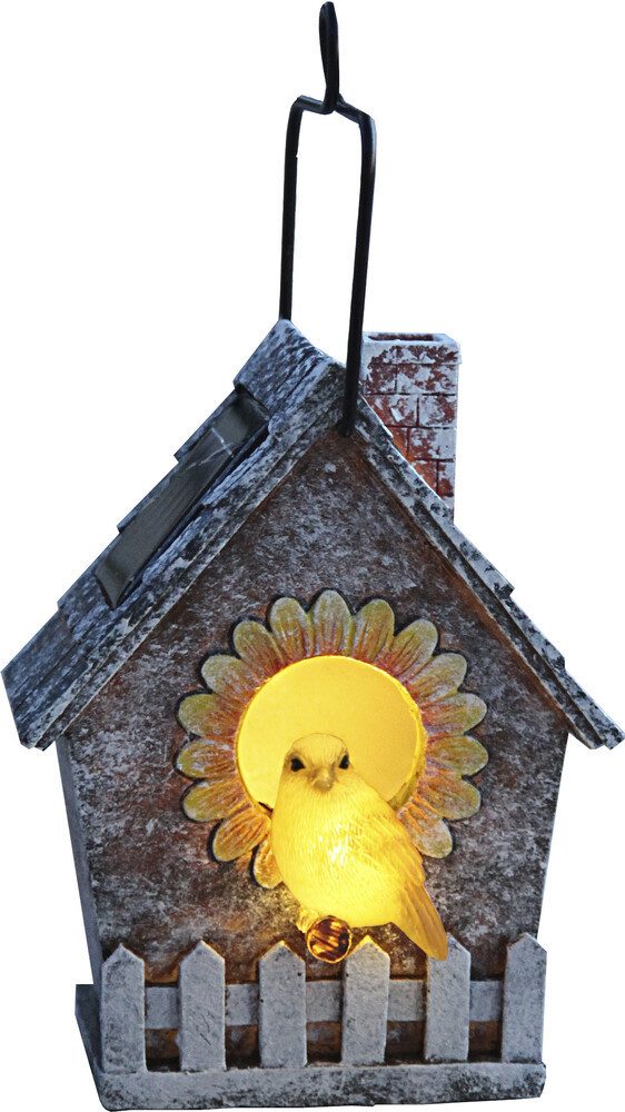 STAR TRADING Dekolicht Star Trading 477-91 LED-Solar-Vogelhaus, ca. 16 x 13 cm, solarbetrieben
