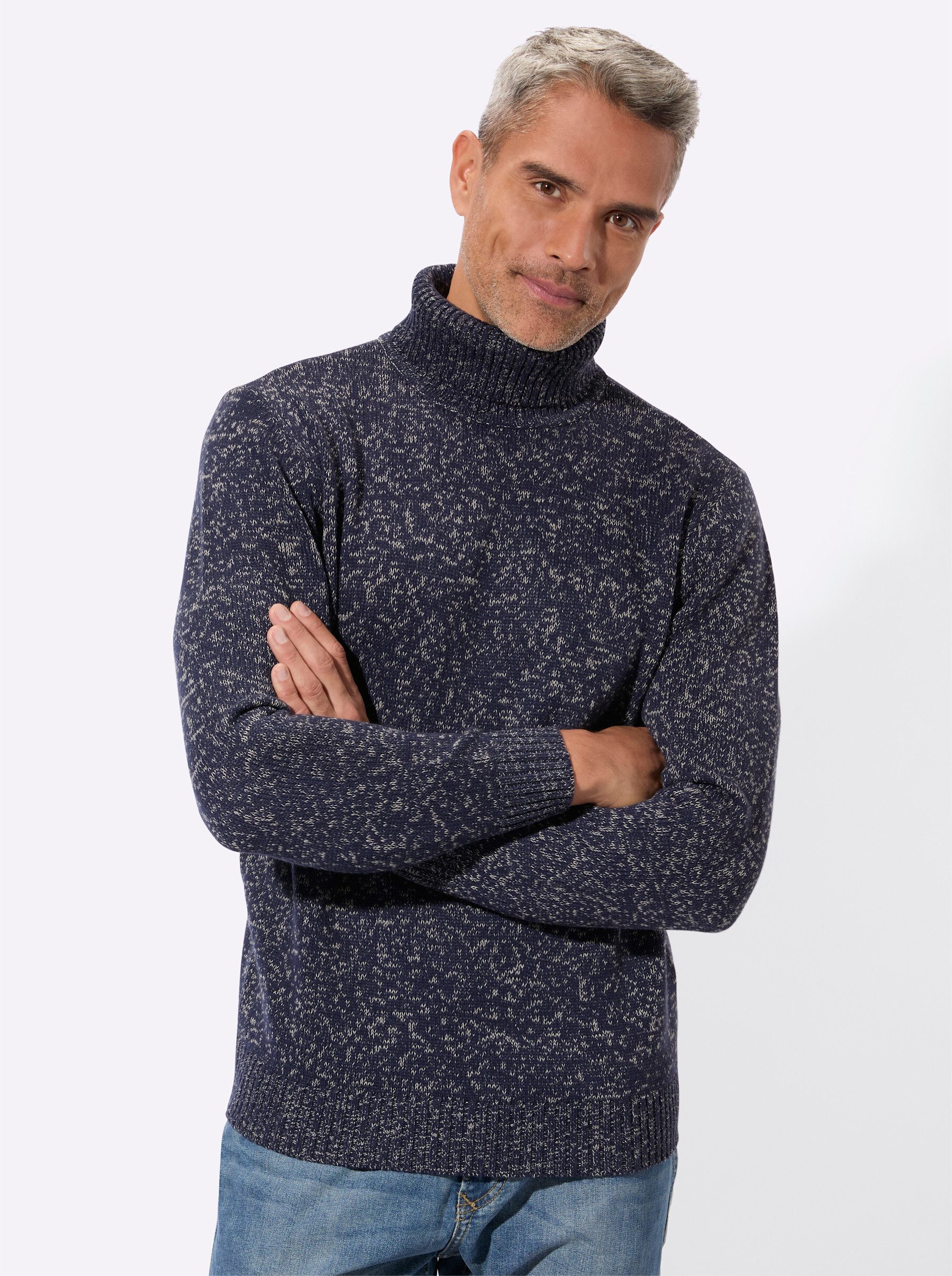 Sieh an! Strickpullover Rollkragen-Pullover Langarm günstig online kaufen