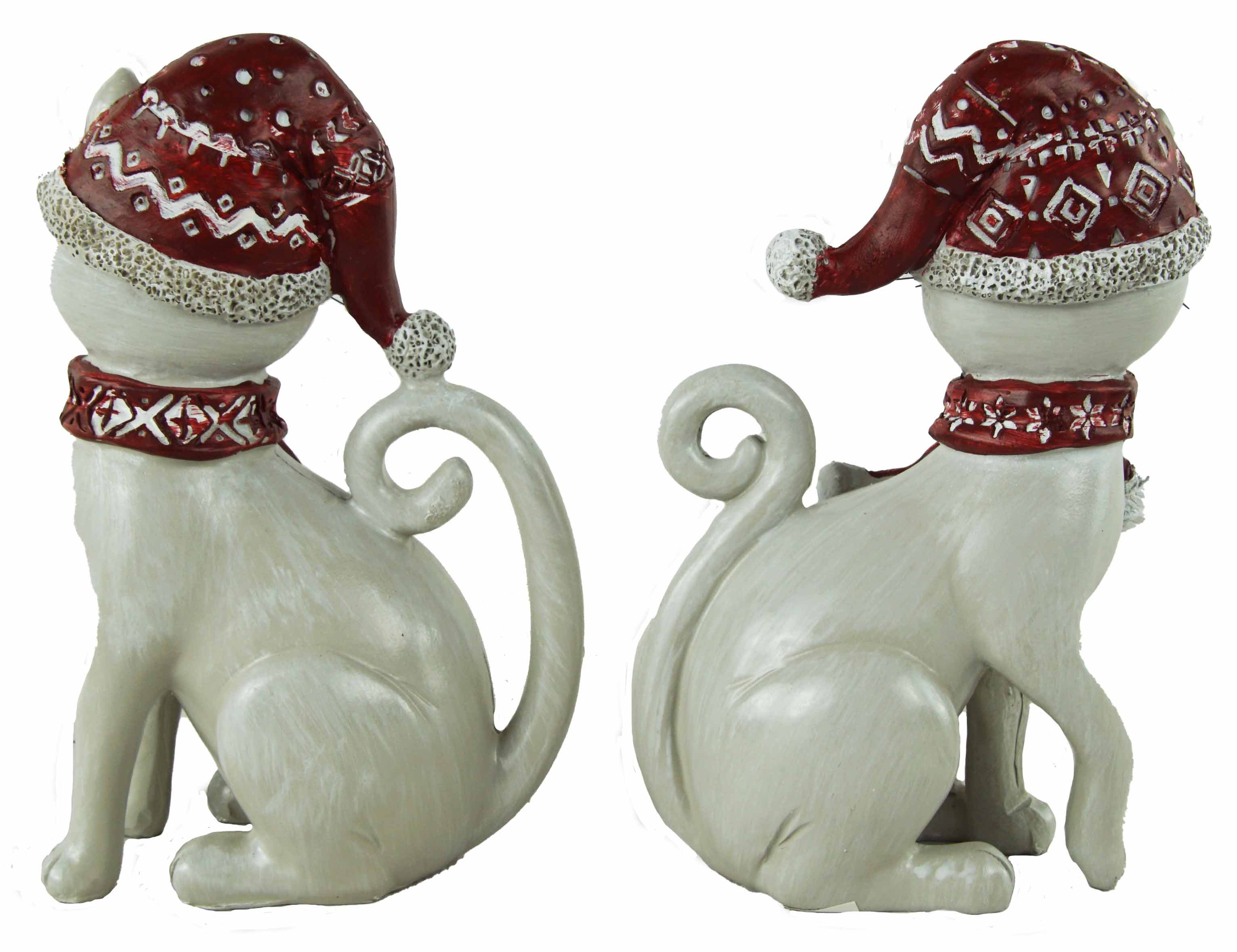 Posiwio Dekofigur Weihnachtliche Katze Minka 2er günstig online kaufen