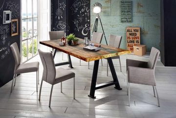 furnling Tischgestell Den Haag, aus Stahl für Tischplatten von 160 cm bis 240 cm (80 x 15 x 73 cm)