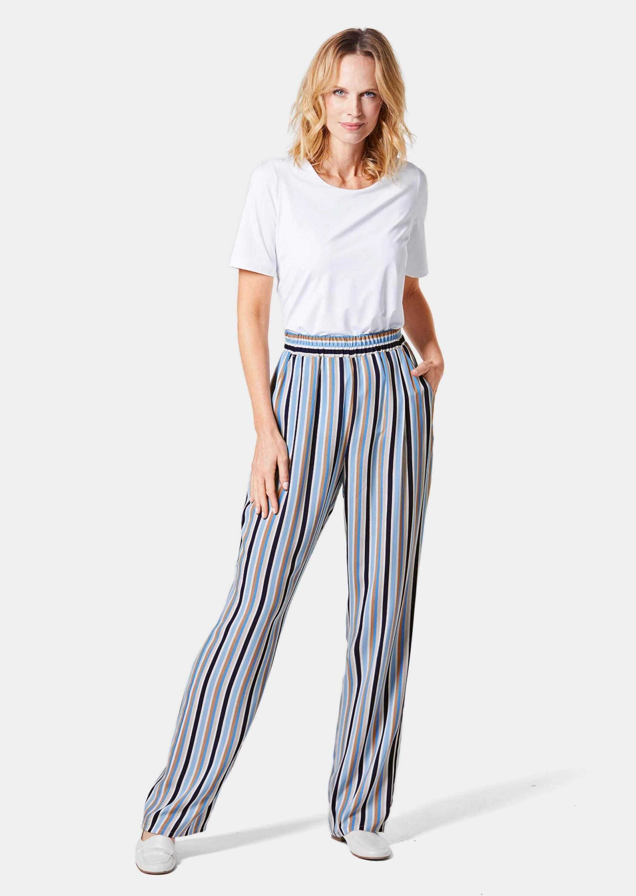 GOLDNER Stoffhose Kurzgröße: Palazzo-Hose mit sommerlichem günstig online kaufen